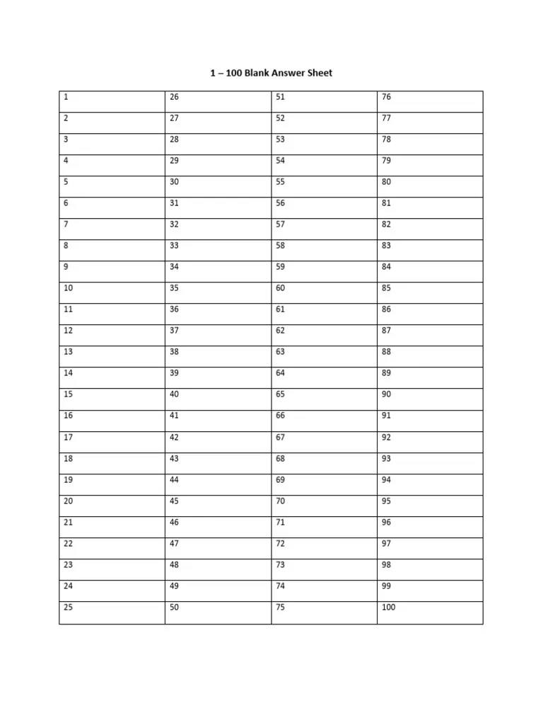 1 100 Blanks PDF