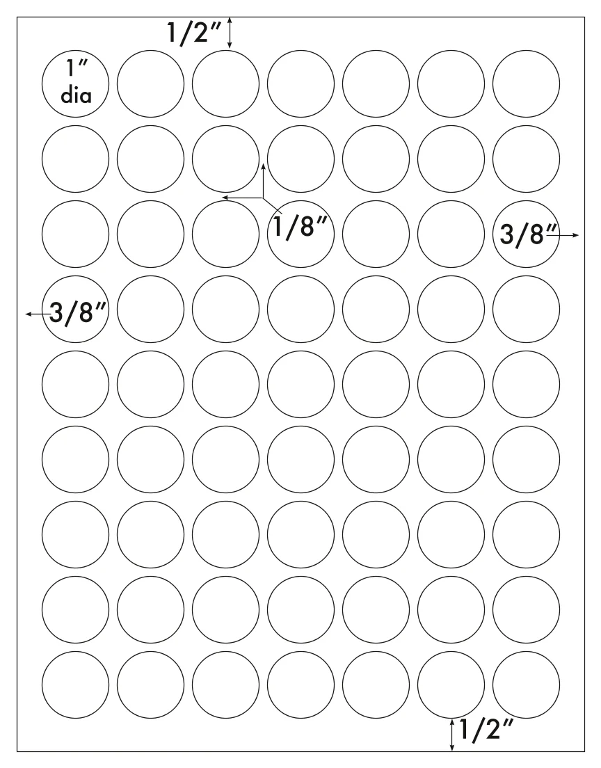 1 260 Small Blank Printable 1 Inch Diameter Round White Inkjet And Las