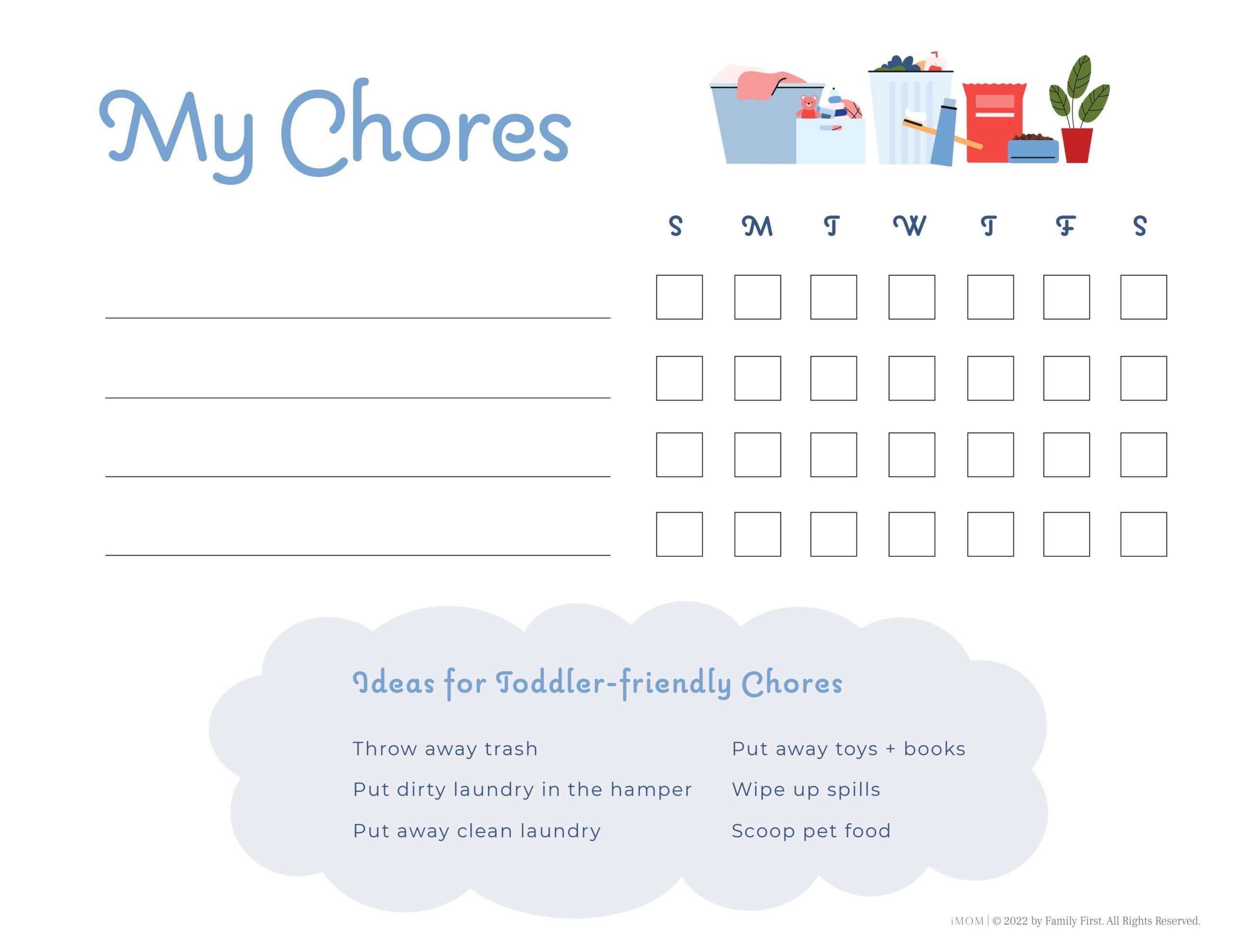 Blank Chore Charts Printable