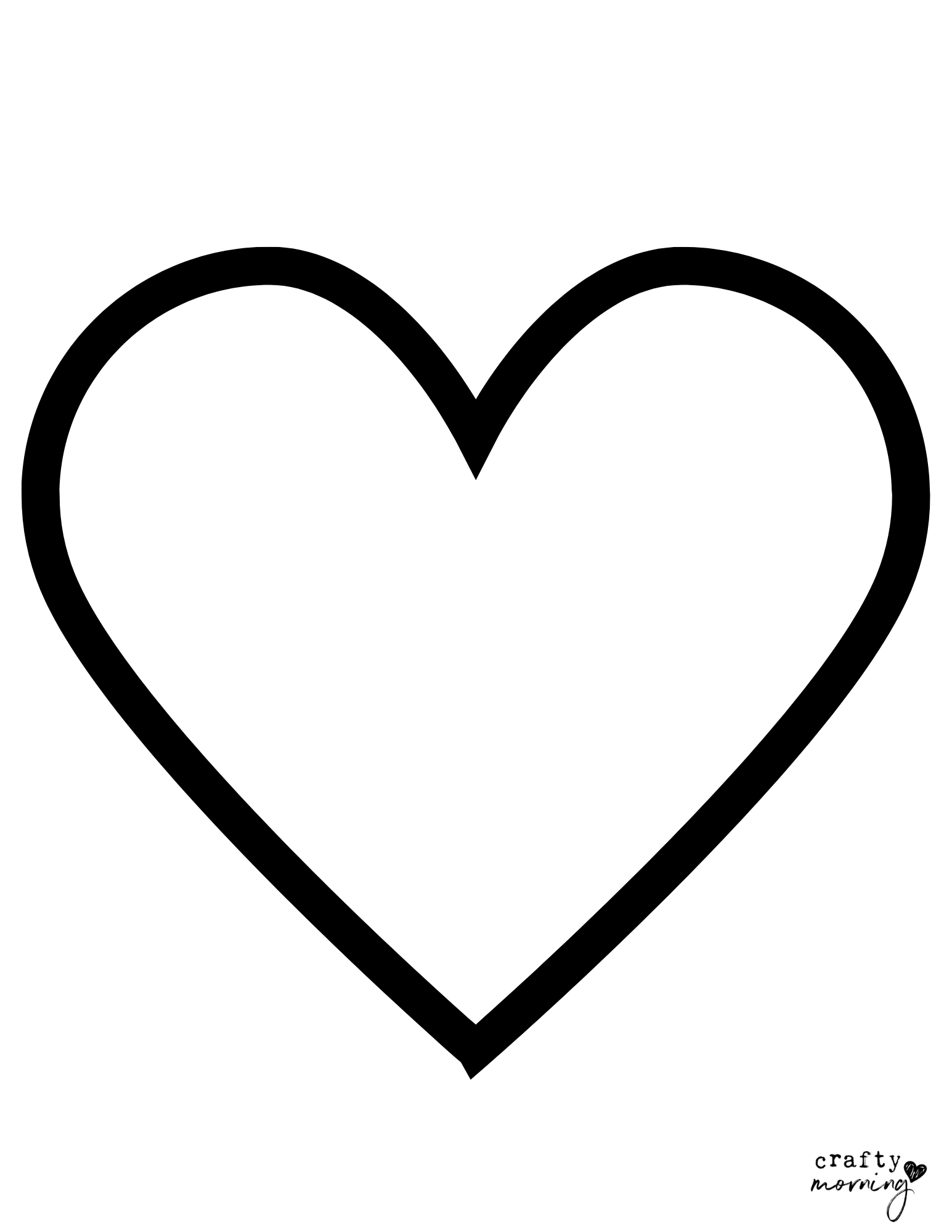 Pdf Of Printable Blank Heart