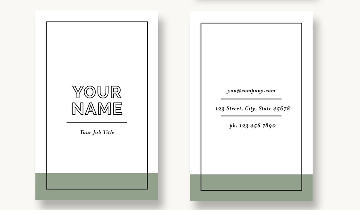 Free Printable Blank Business Cards