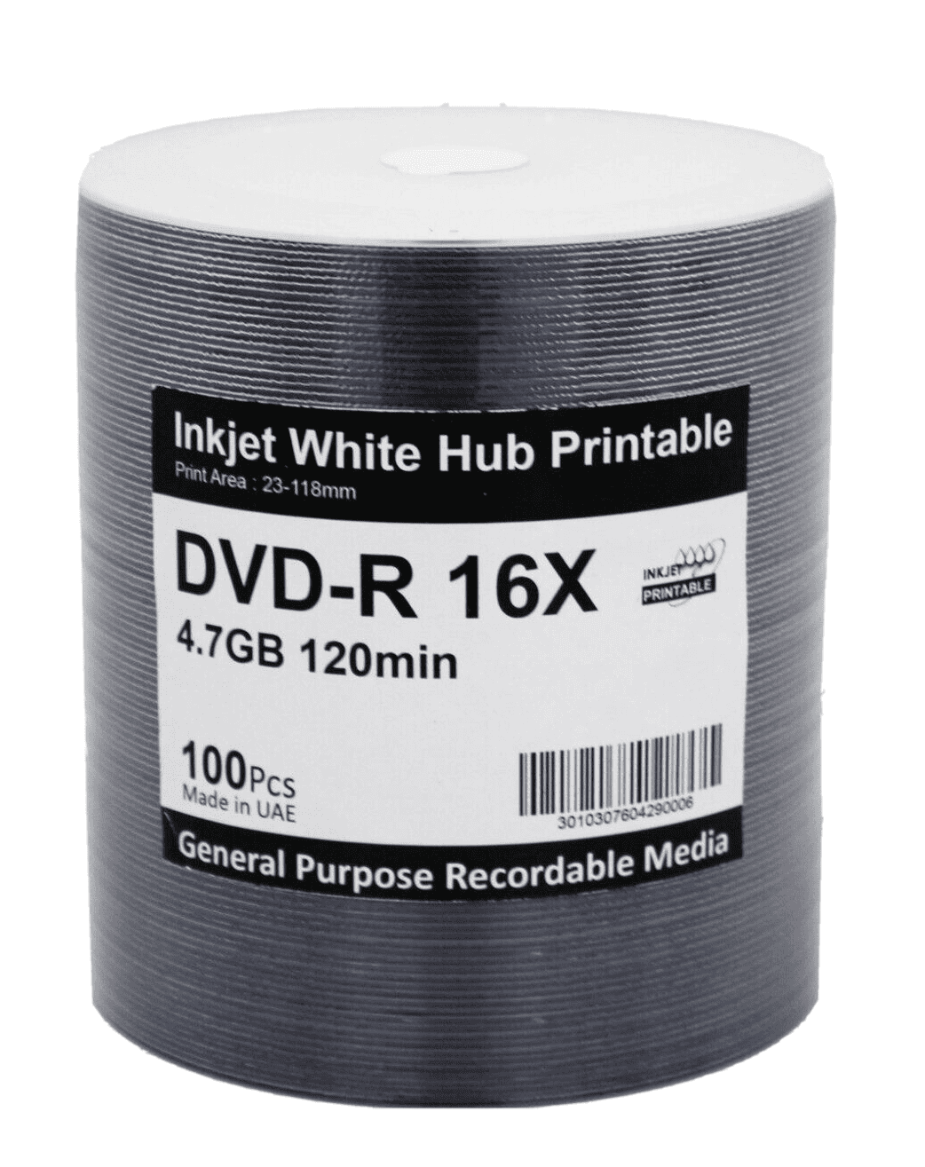 100 FTI OEM Blank DVD R DVD 16x Inkjet Printable 4 7GB Discs TDK TTH02