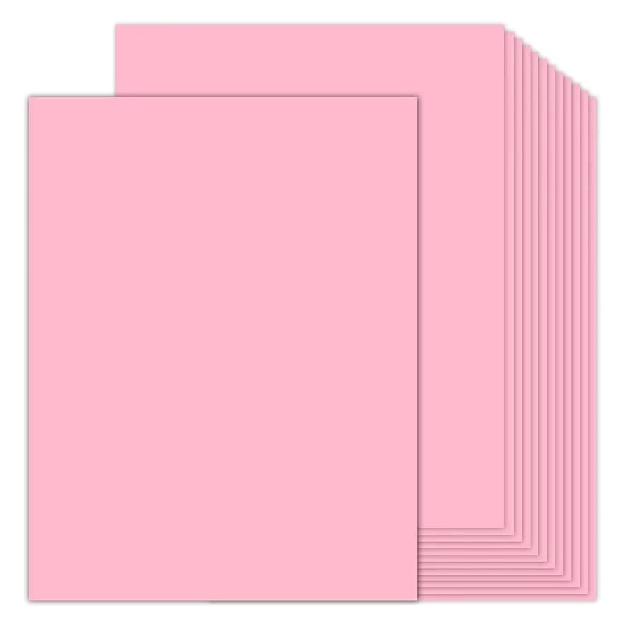 100 Sheets Pink Cardboard 8 5 X 11 Thick Paper Goefun 36 3 Kg Cardboard Printer Paper For Arts amp Crafts Presentations Stationery Printing 