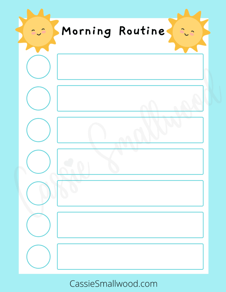 Kids Printable Checklist Blank