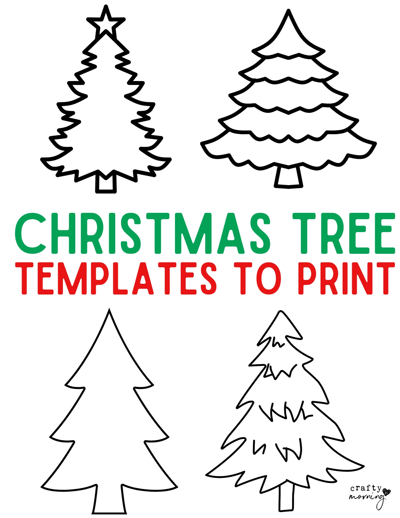 Printable Blank Christmas Tree