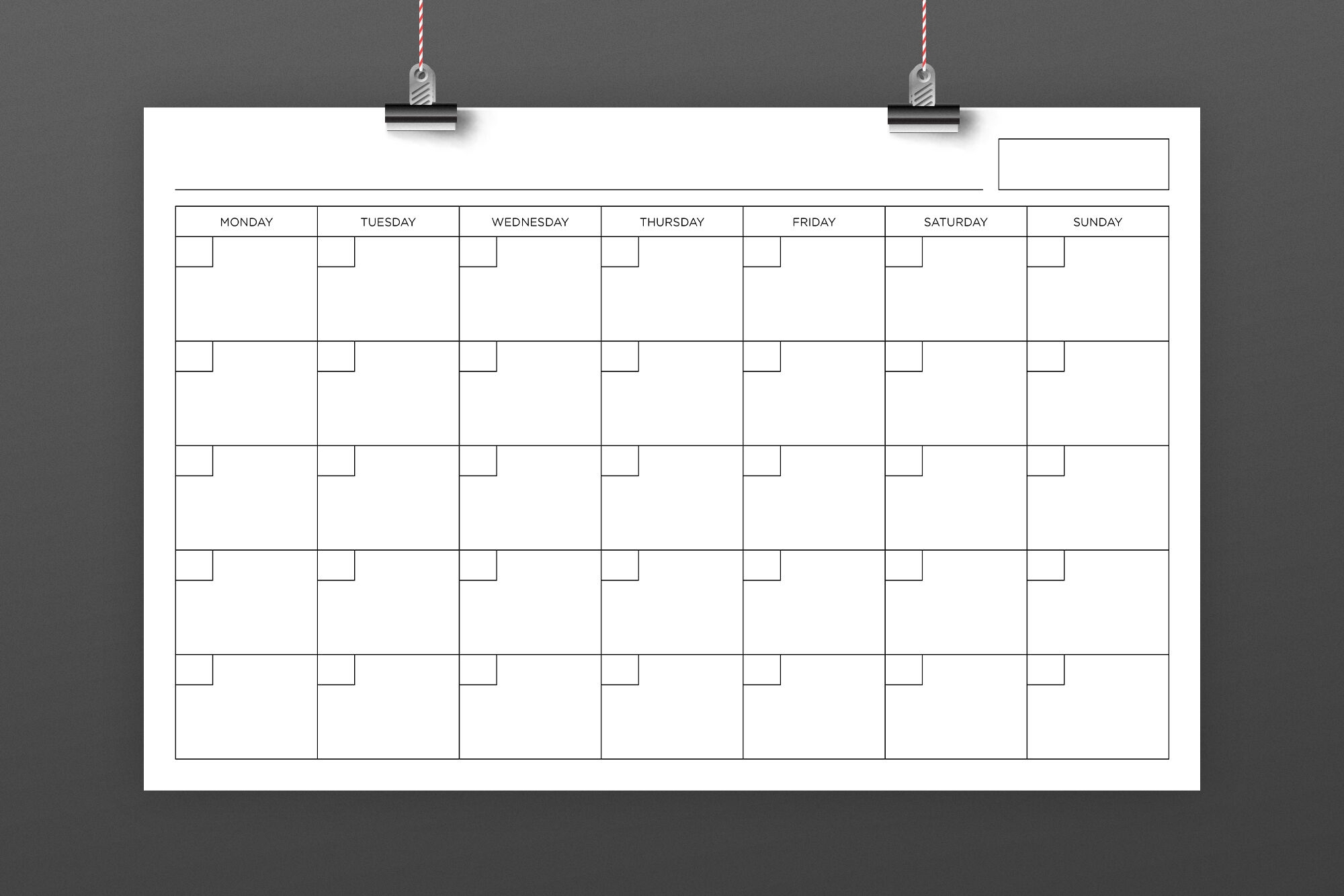11x17 Inch Blank Calendar Page Template By Running With Foxes 