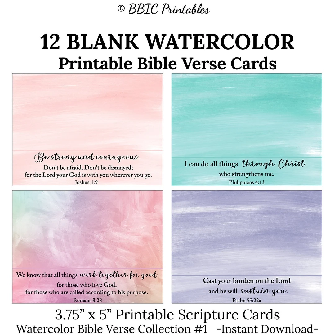 Bible Verse Blank Printables