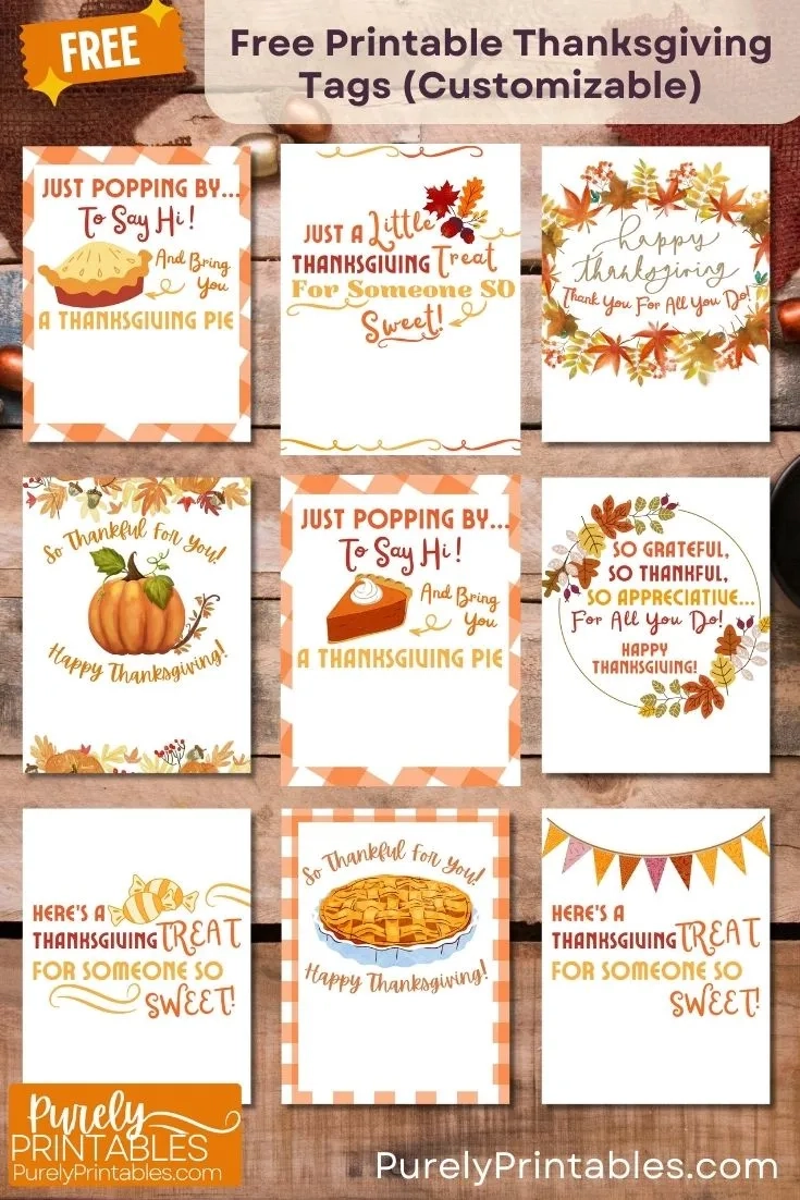 12 Free Thanksgiving Tag Printables Editable And Thanksgiving 