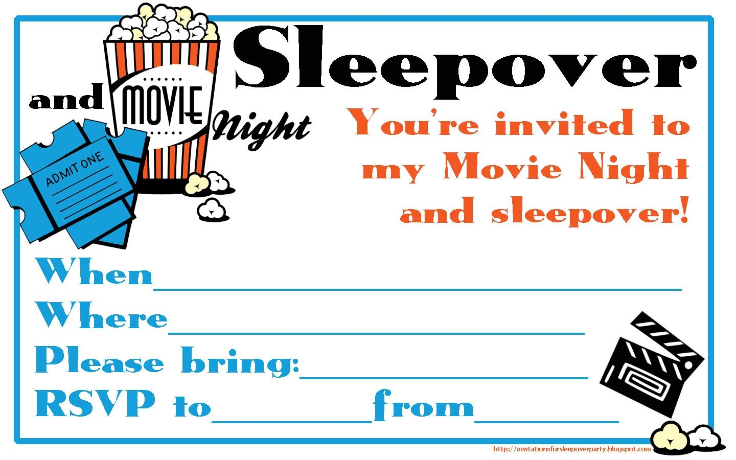 12 Sleep Overs Ideas Sleepover Invitations Slumber Party 