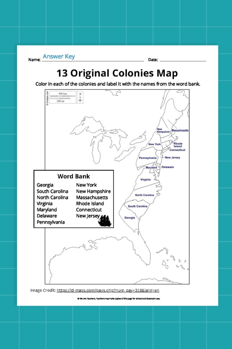 Printable Colonia Regions Map Blank