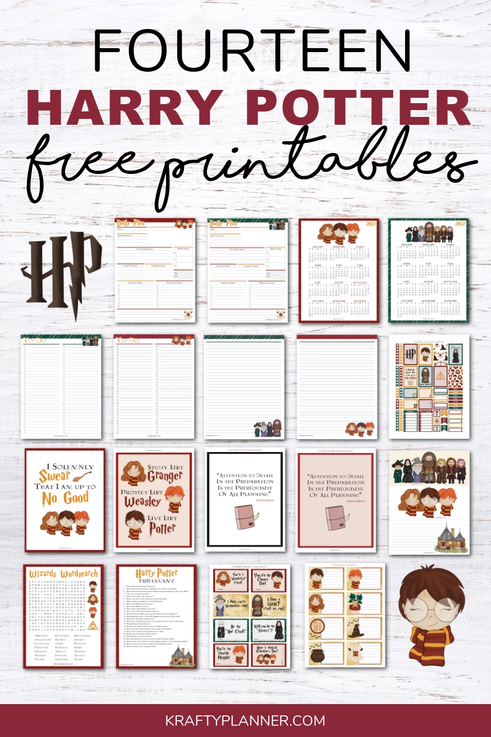 Harry Potter Blank Printables Free