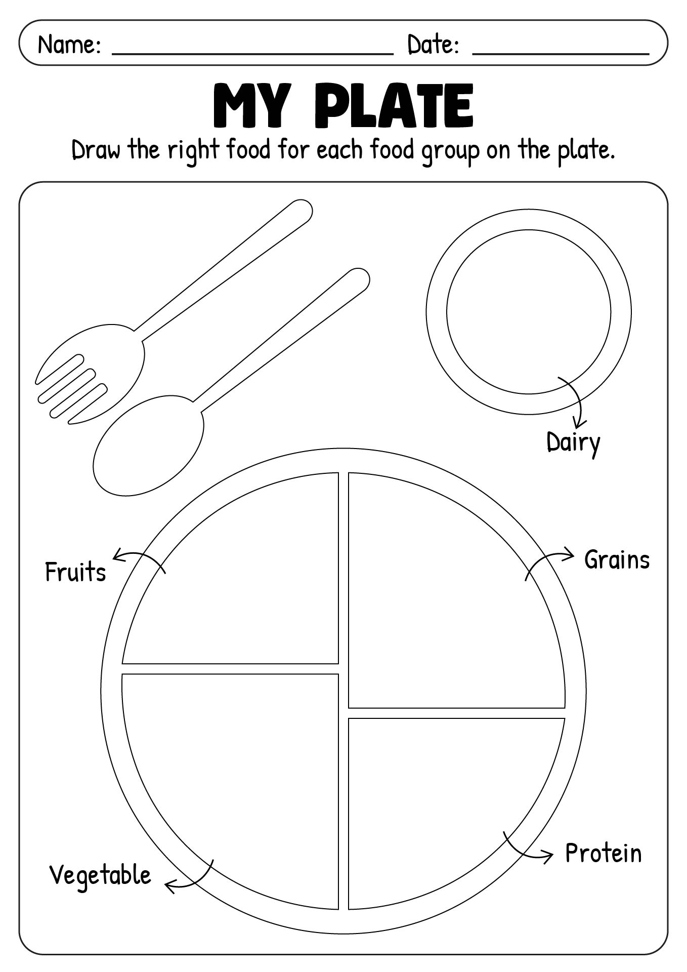 My Plate Blank Printable