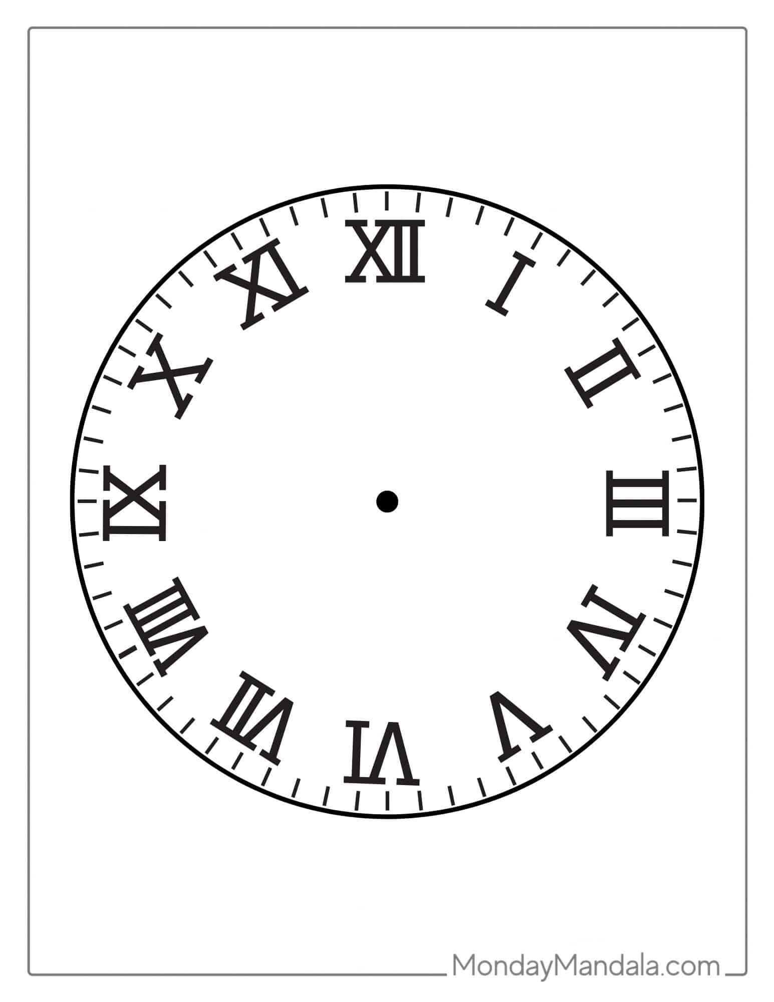 14 Printable Clock Faces Free PDFs To Download amp Print 