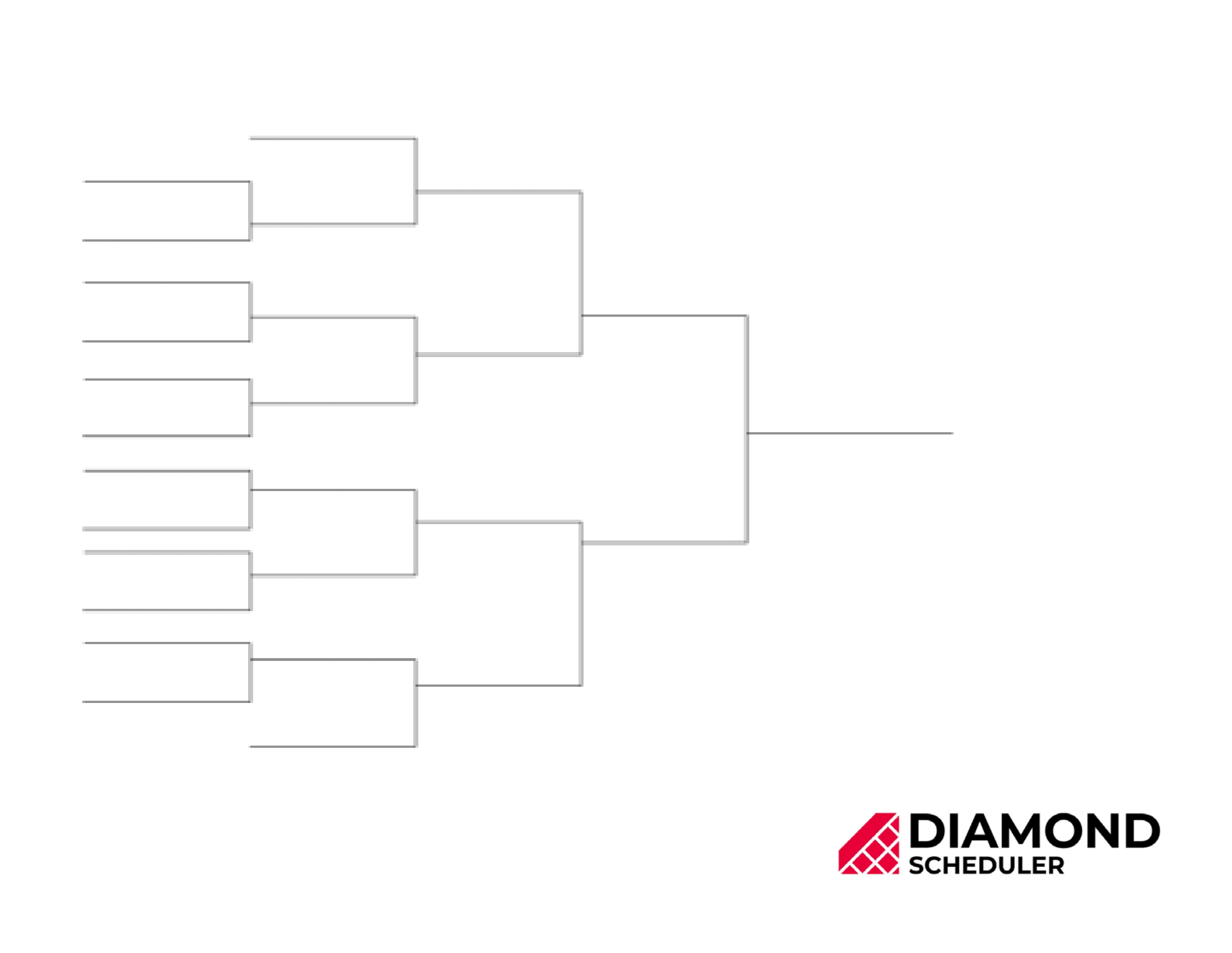 14 Team Single Elimination Bracket Printable Diamond Scheduler