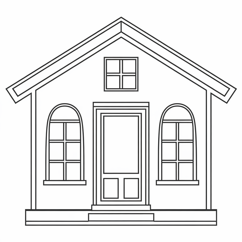 House Blank Template Printable