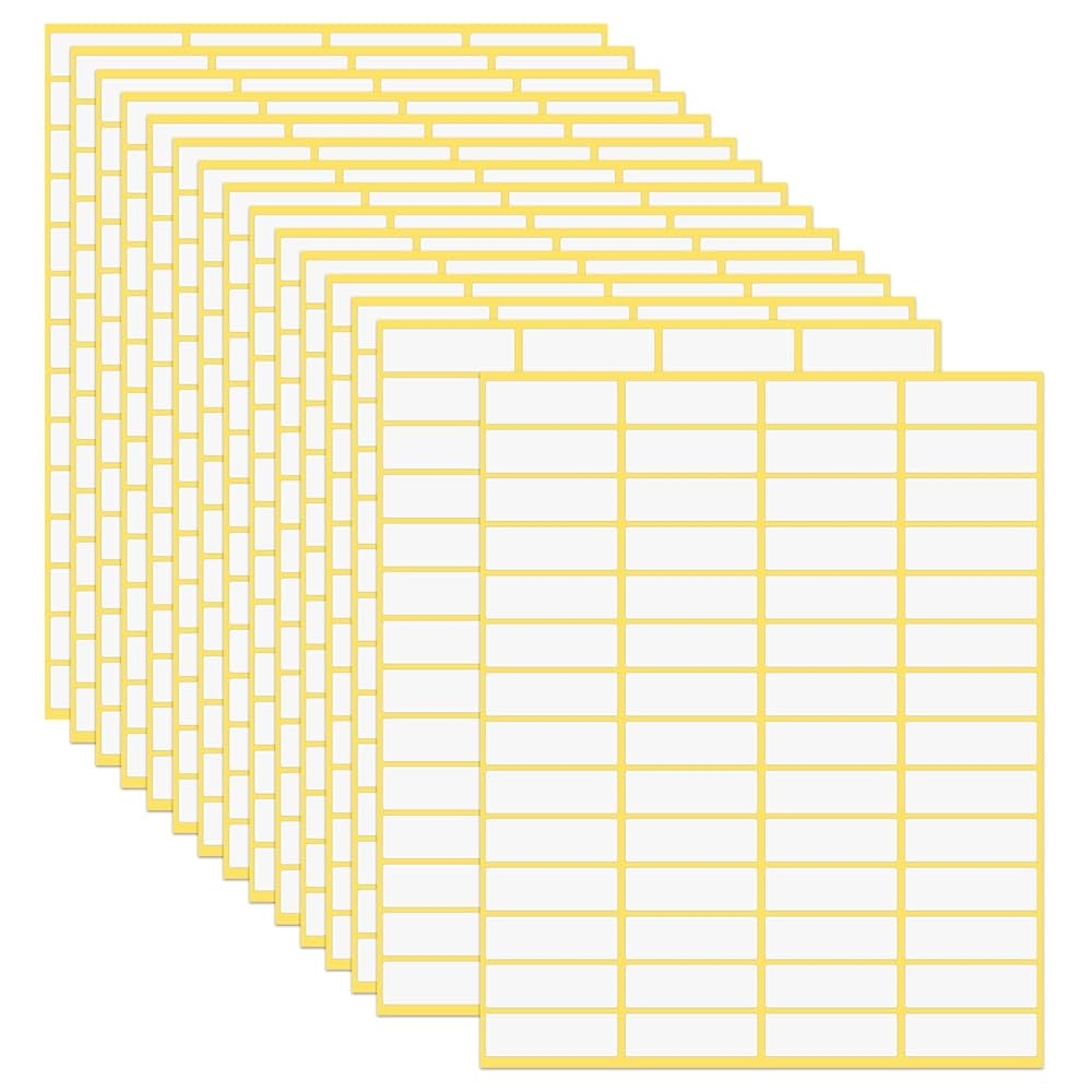 15 Sheets Of Sticker Labels Self Adhesive Labels White Printable Labels Household Labels Blank Labelling Stickers Multi Purpose Labels For 