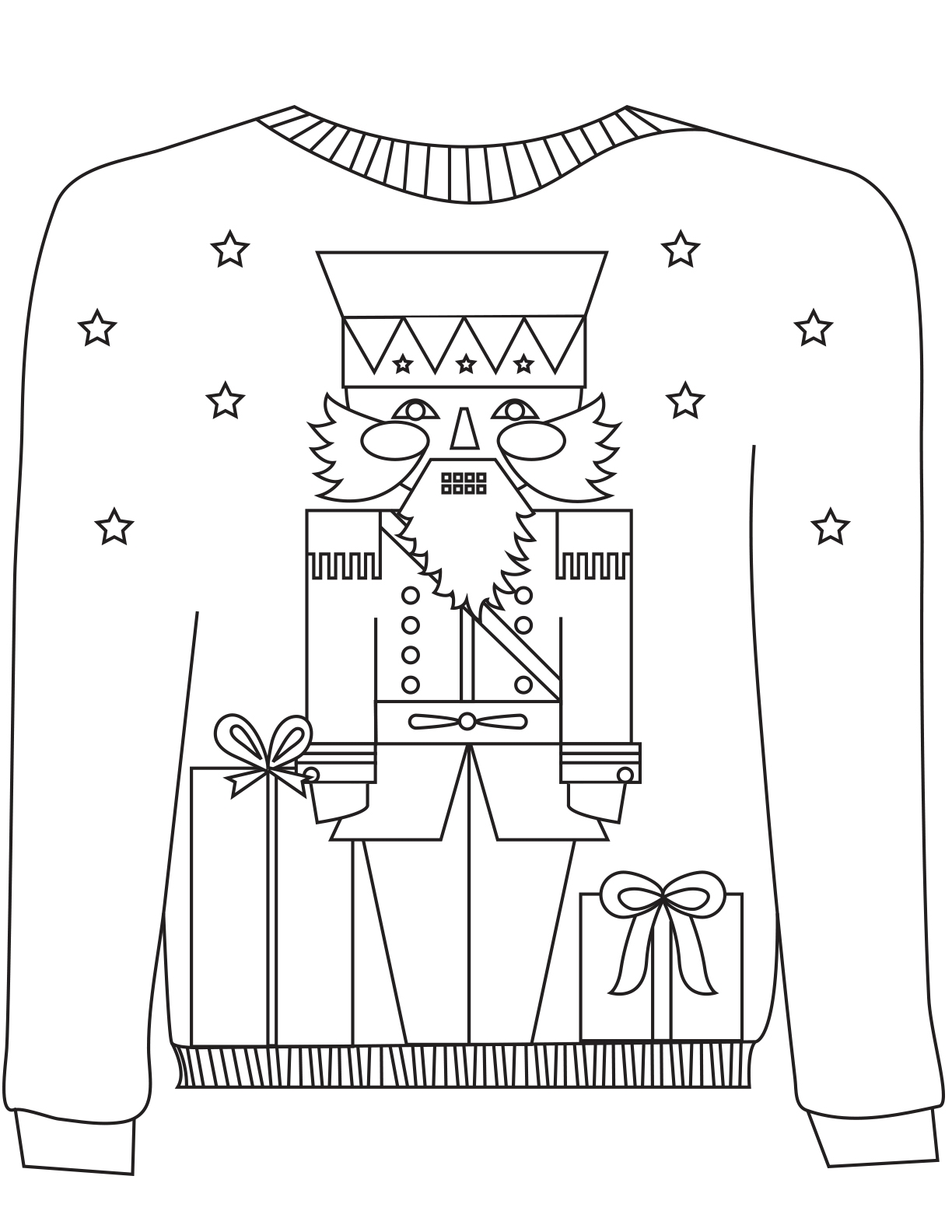 16 Ugly Christmas Sweater Colouring Pages Festive Fun And Free 