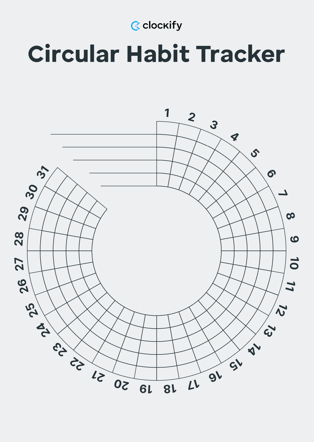 Printable Blank Circular Tracker