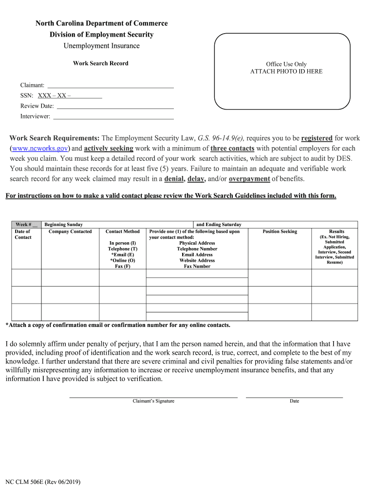 Blank Printable Workers Permit Nc