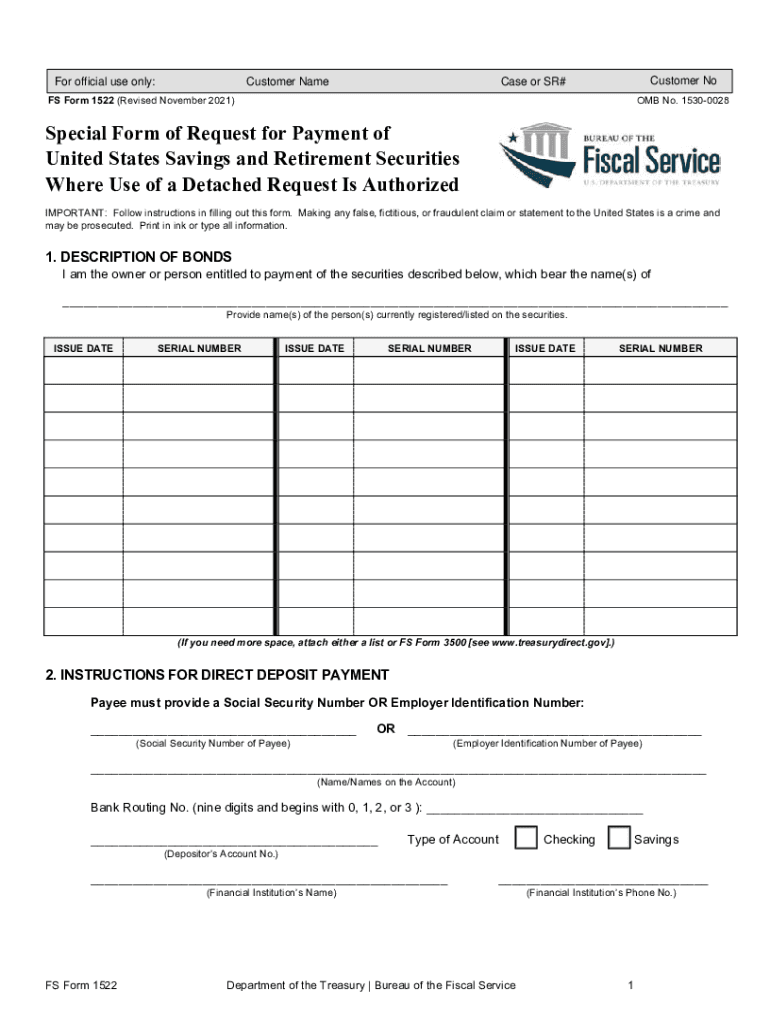 2021 2025 Form Treasury FS 1522 Fill Online Printable Fillable 