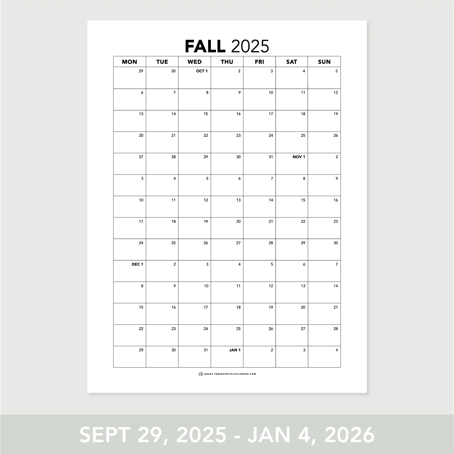 2025 Fall Calendar For Effective Planning The Essential Calendar