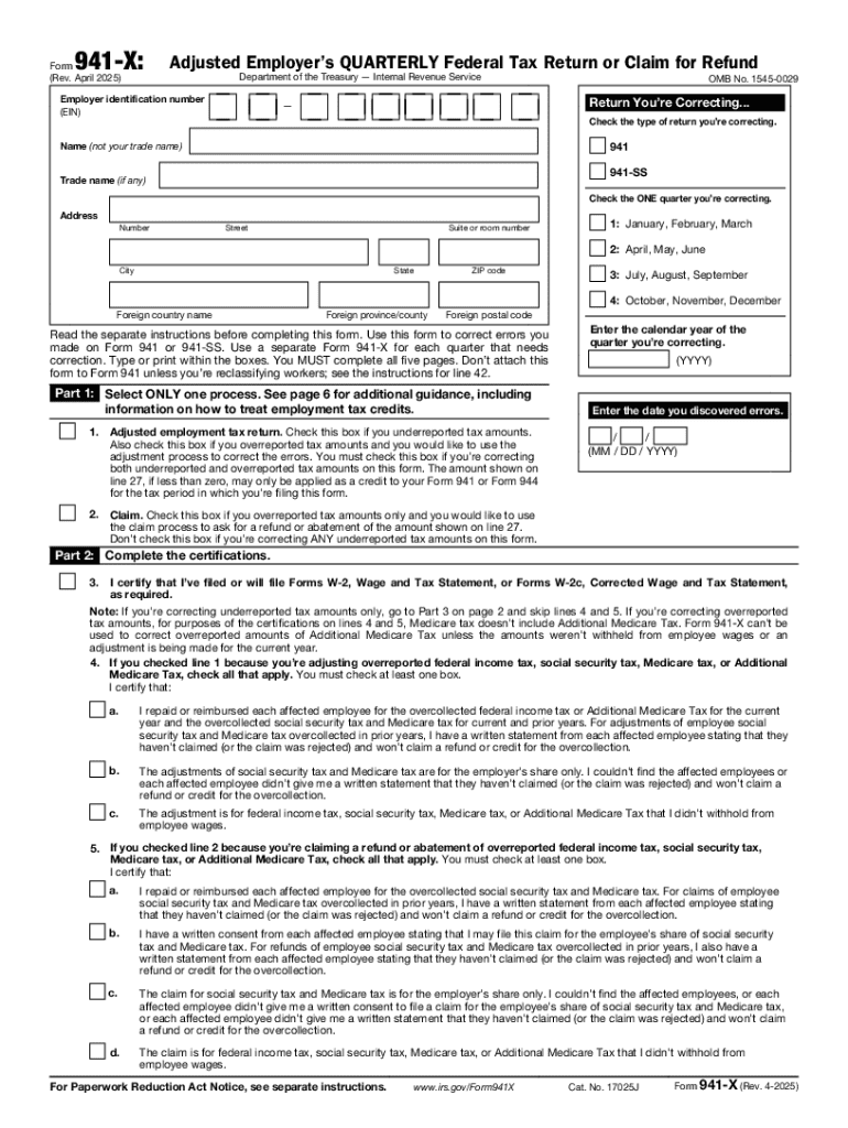 Printable Blank Illinois 941 Form