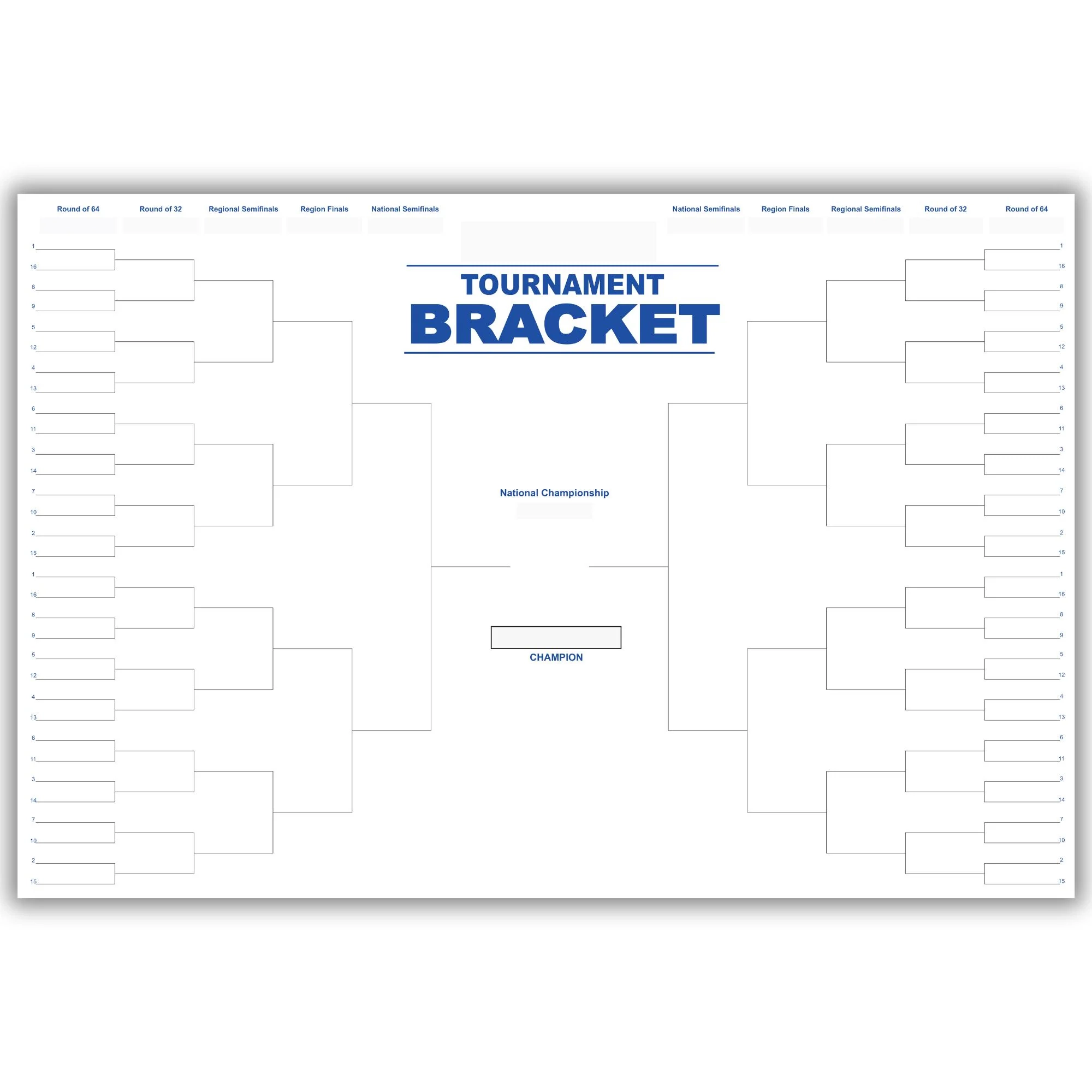 Ncaa 2026 Printable Bracket Blank