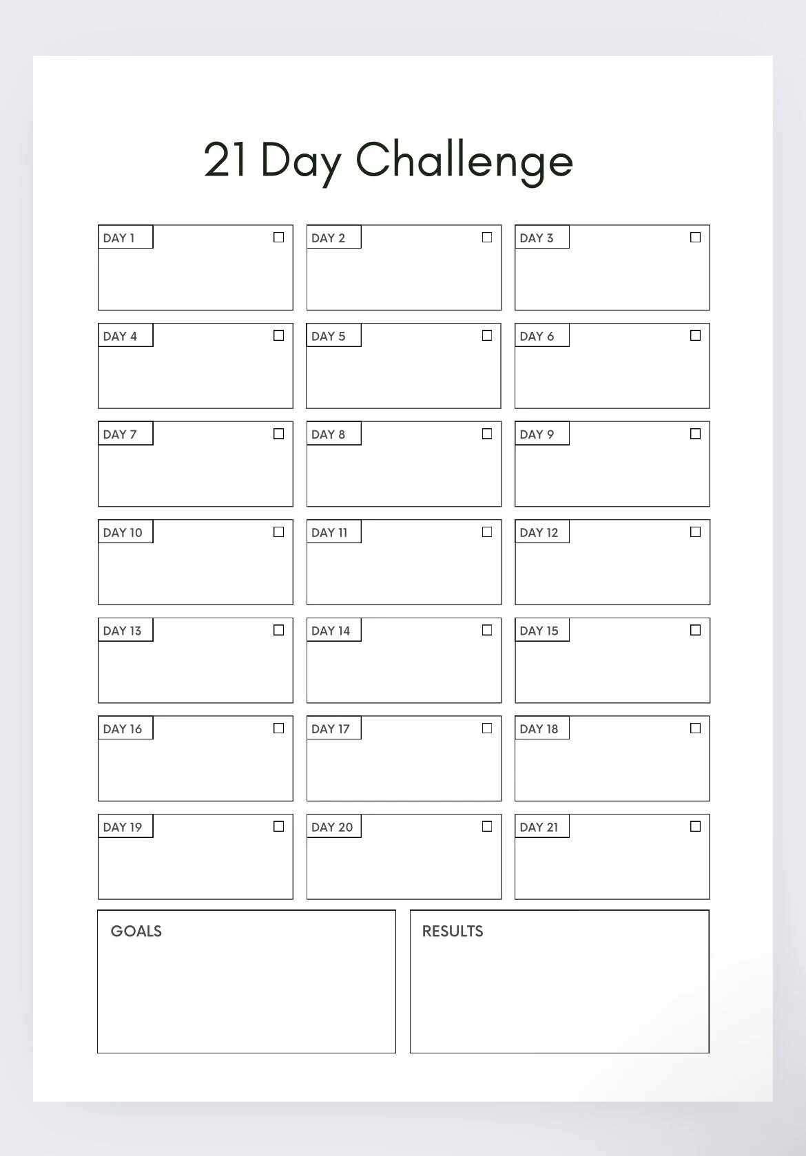 21 Day Challenge Planner Goal Setting amp Habit Tracker PDF Etsy