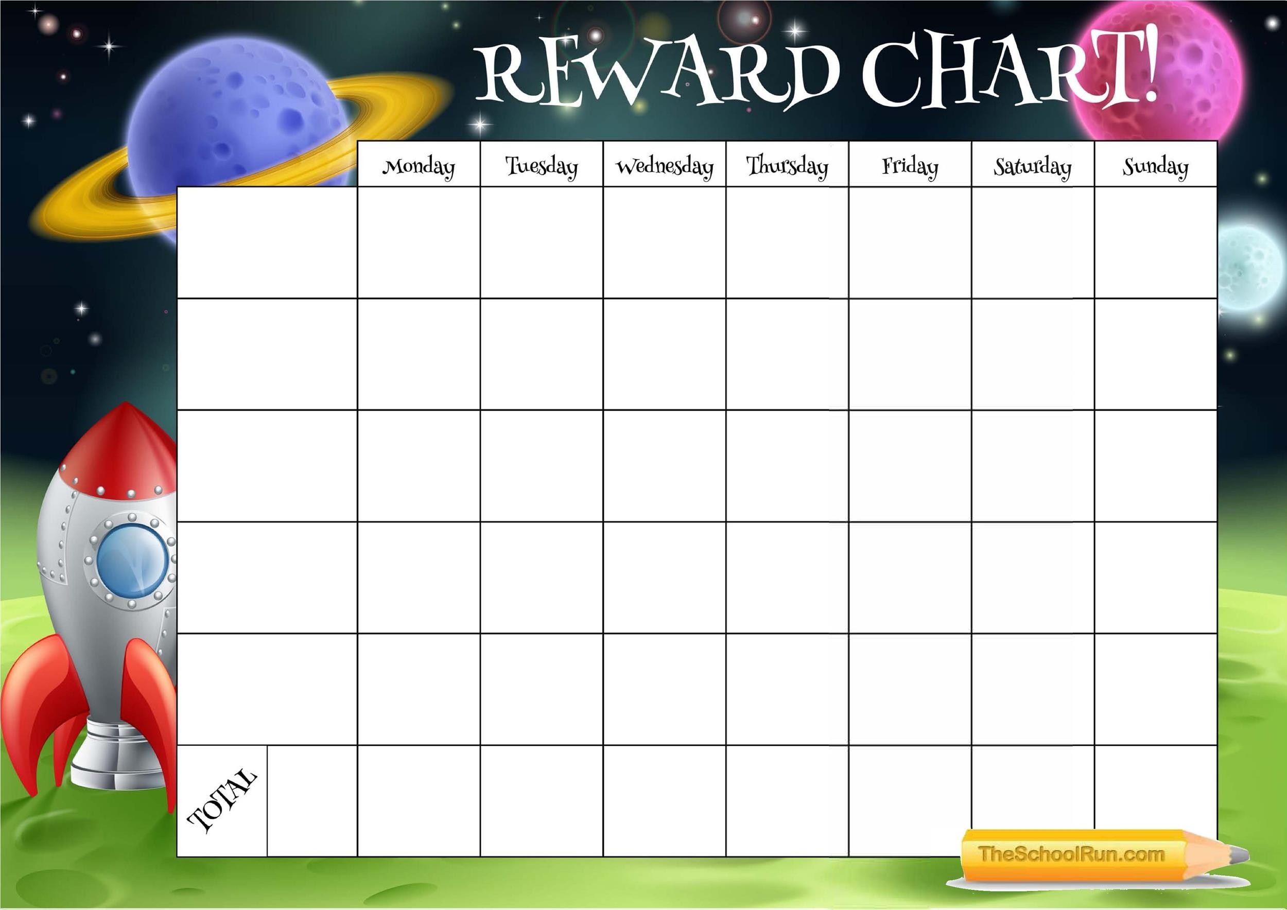 Incentive Blank Reward Chart Printable