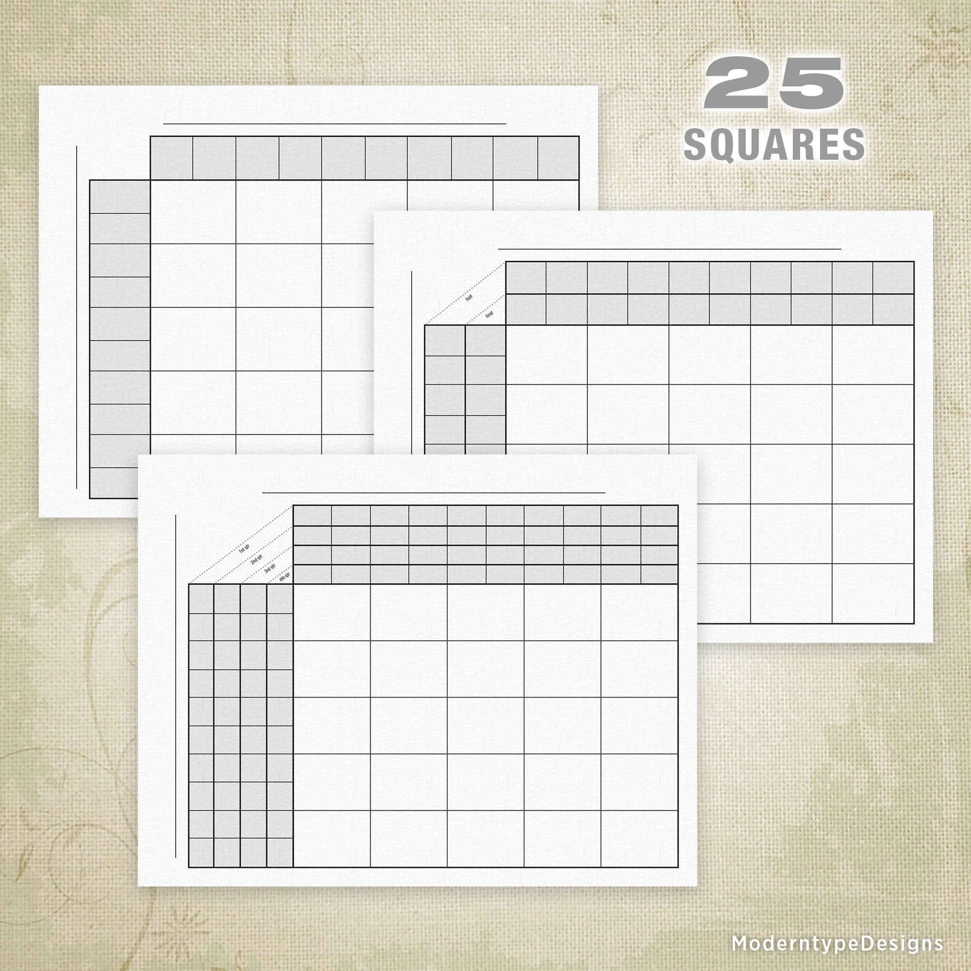 Printable Blank Football Pool