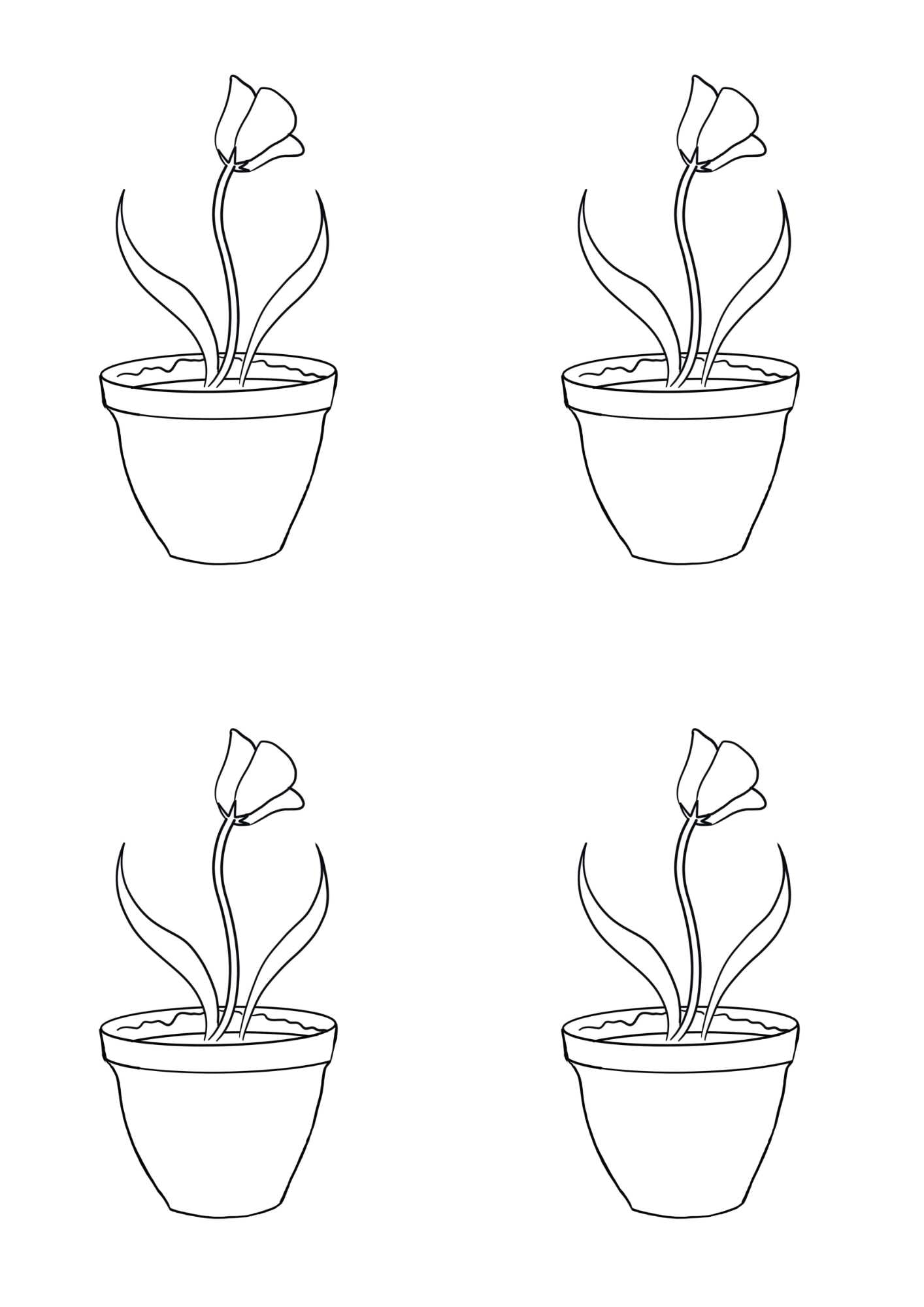Printable Blank Tree Pot