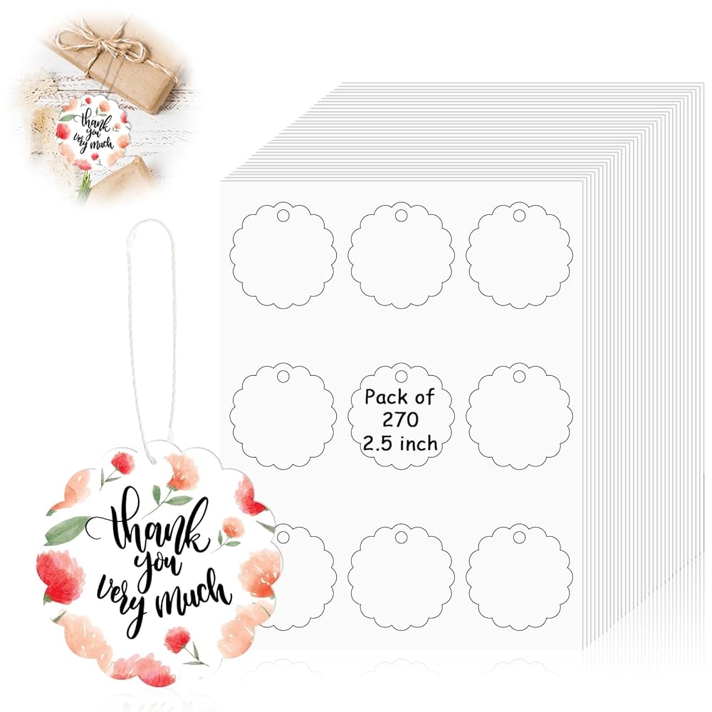Blank Round Gift Tag Printable