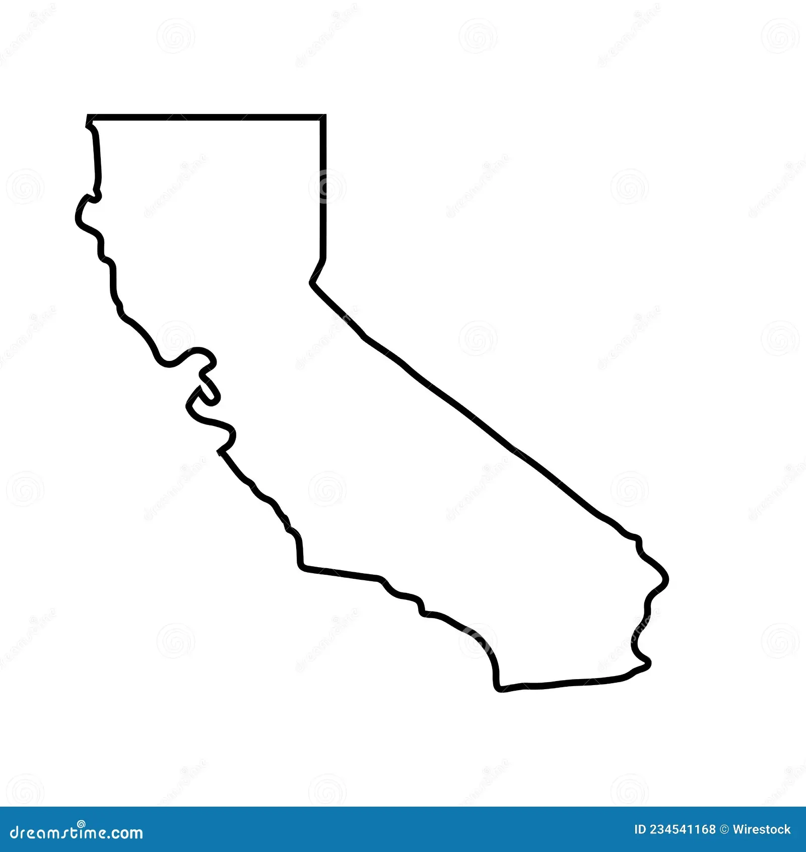 Blank California Map Printable