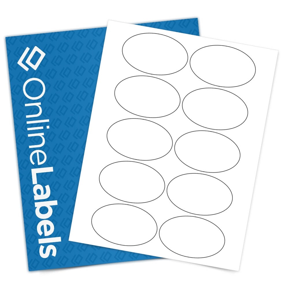 3 25 X 2 Oval Labels Aggressive White Matte OL894AT