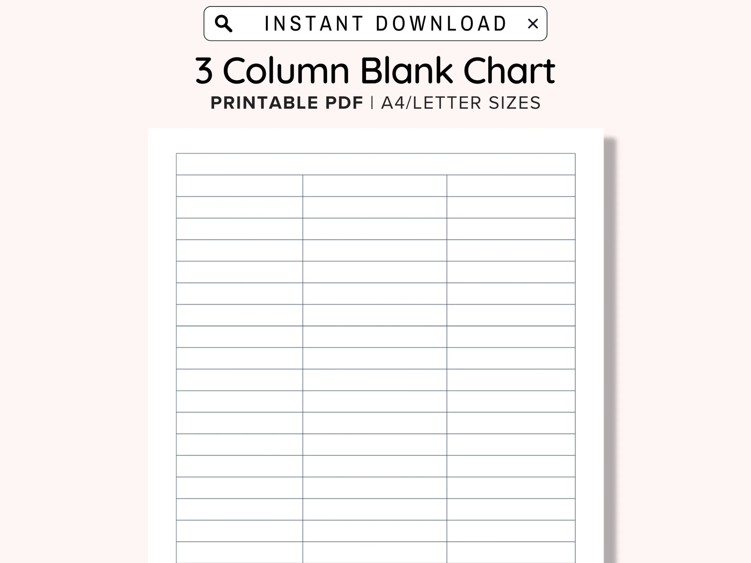 Printable Blank Chart