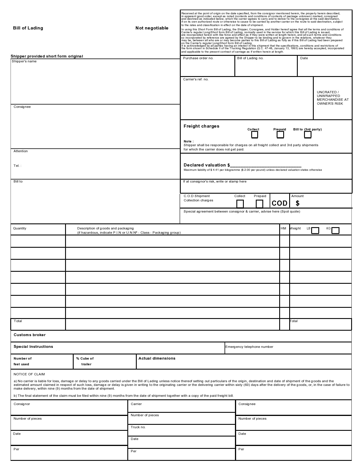 Bl Printable Blank