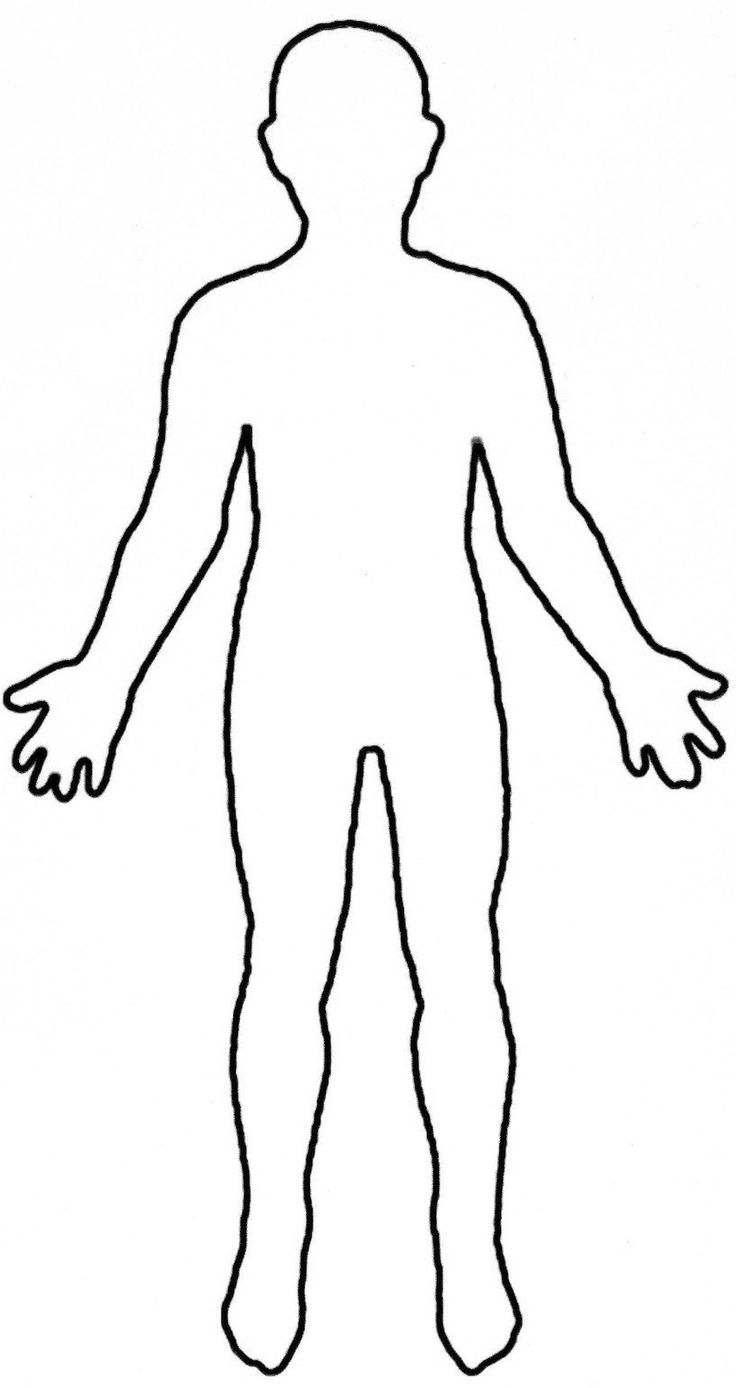 30 Human Body Outline Printable Simple Template Design
