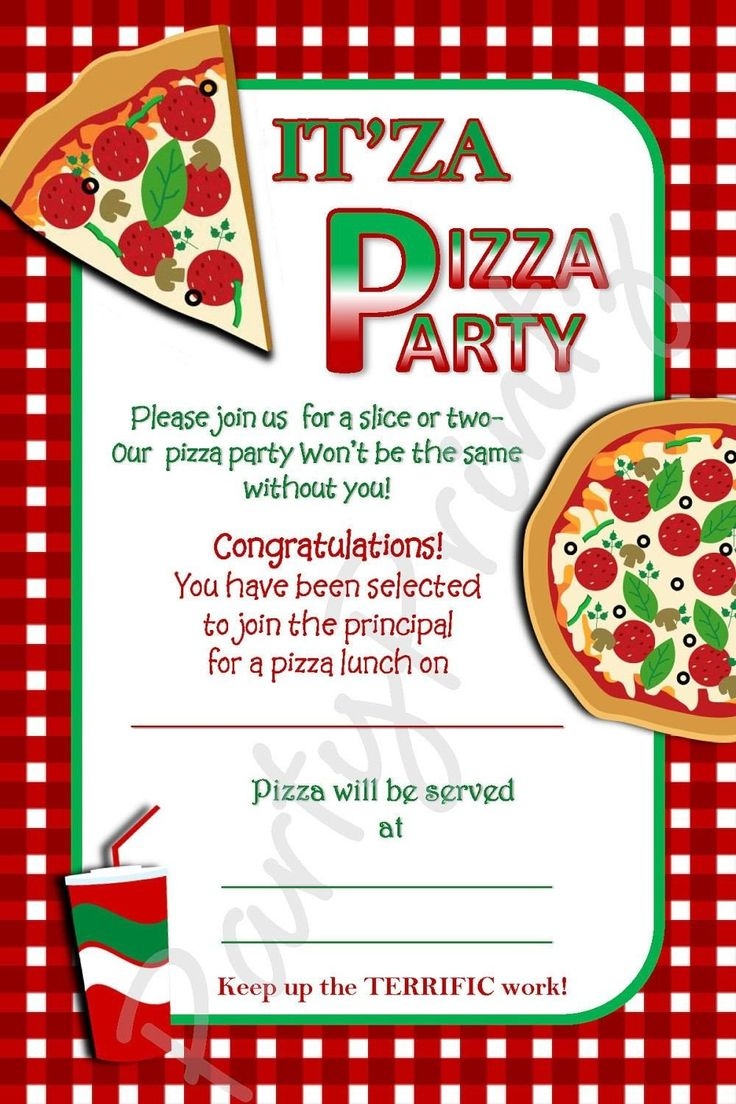 30 Pizza Party Invite Template Simple Template Design