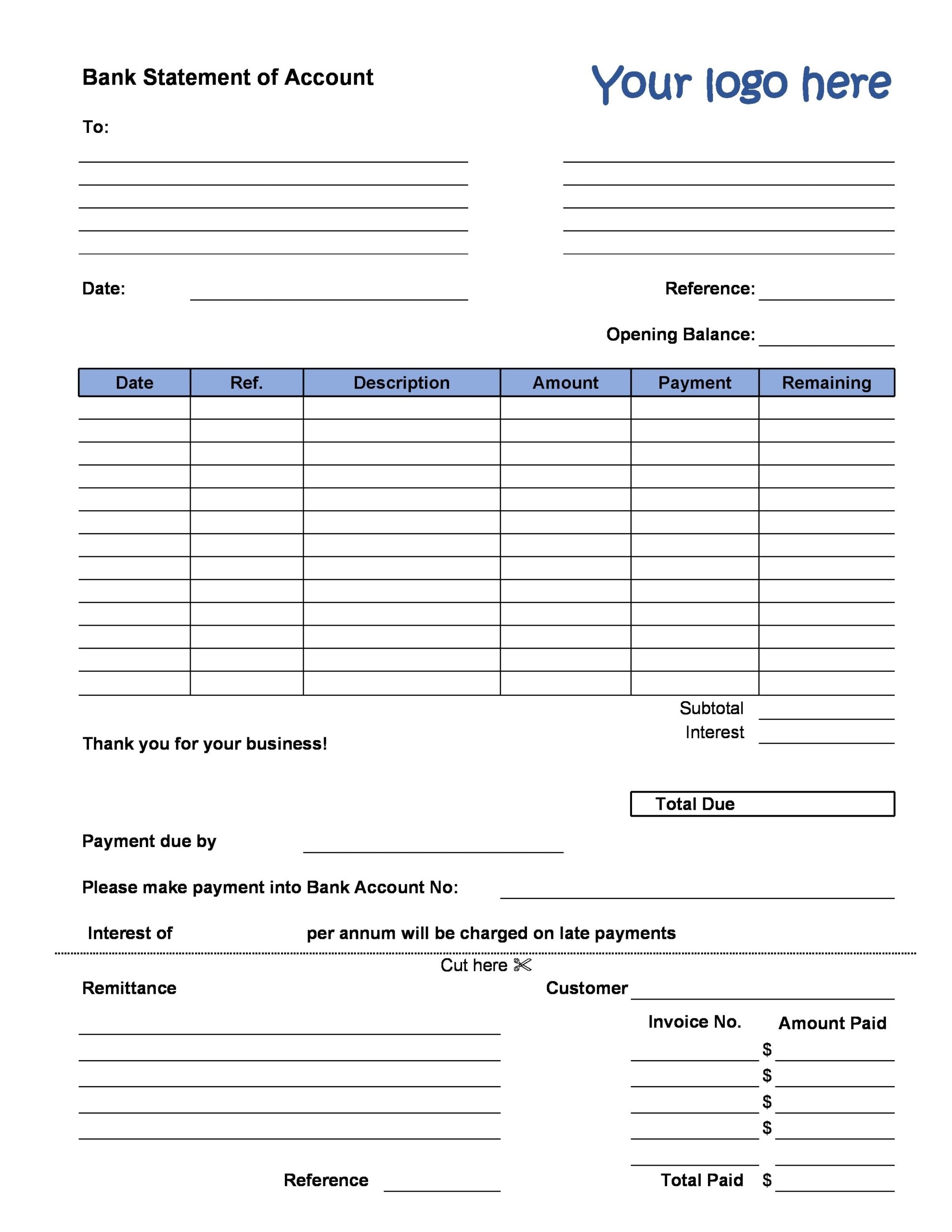30 Real amp Fake Bank Statement Templates Editable 