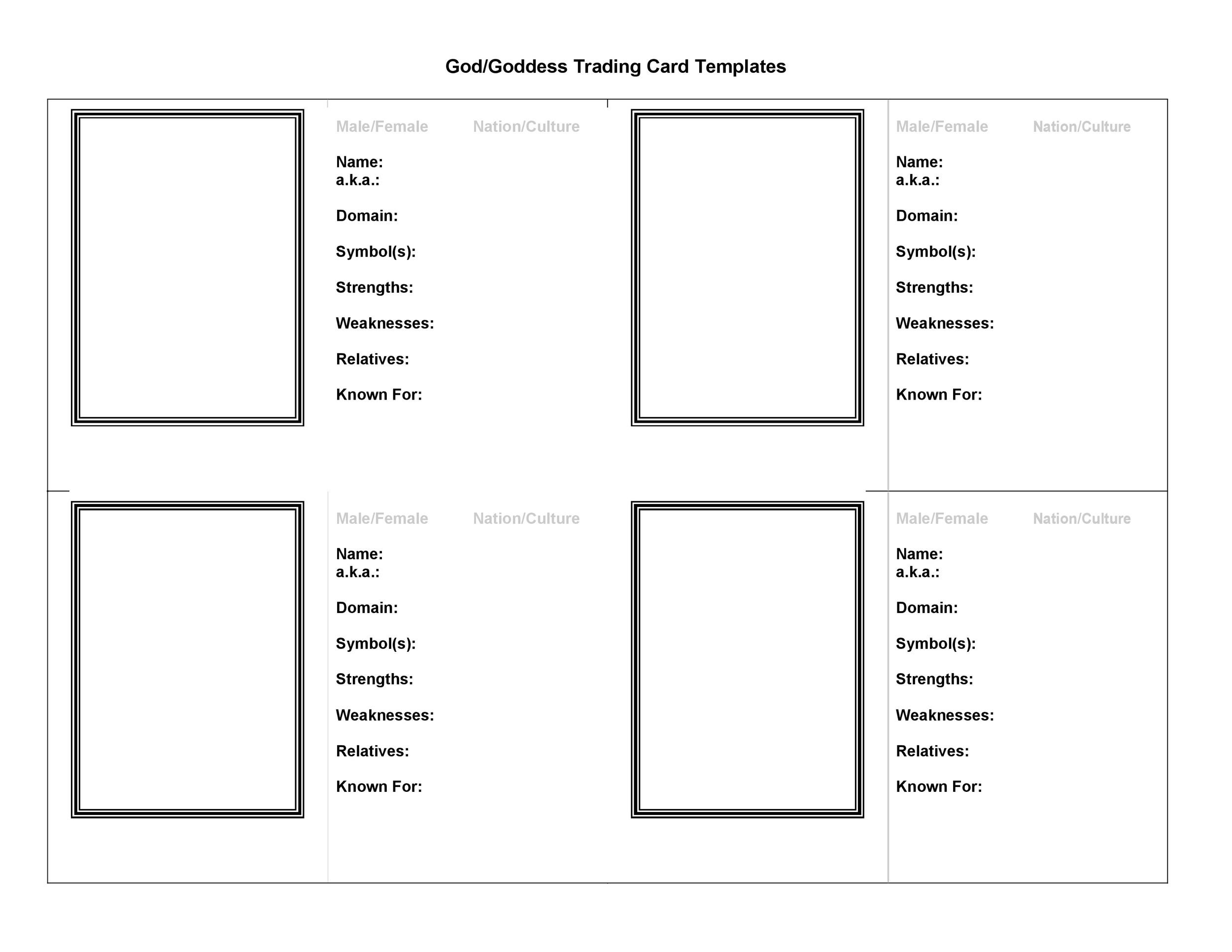 33 Free Trading Card Templates Baseball Football Etc 