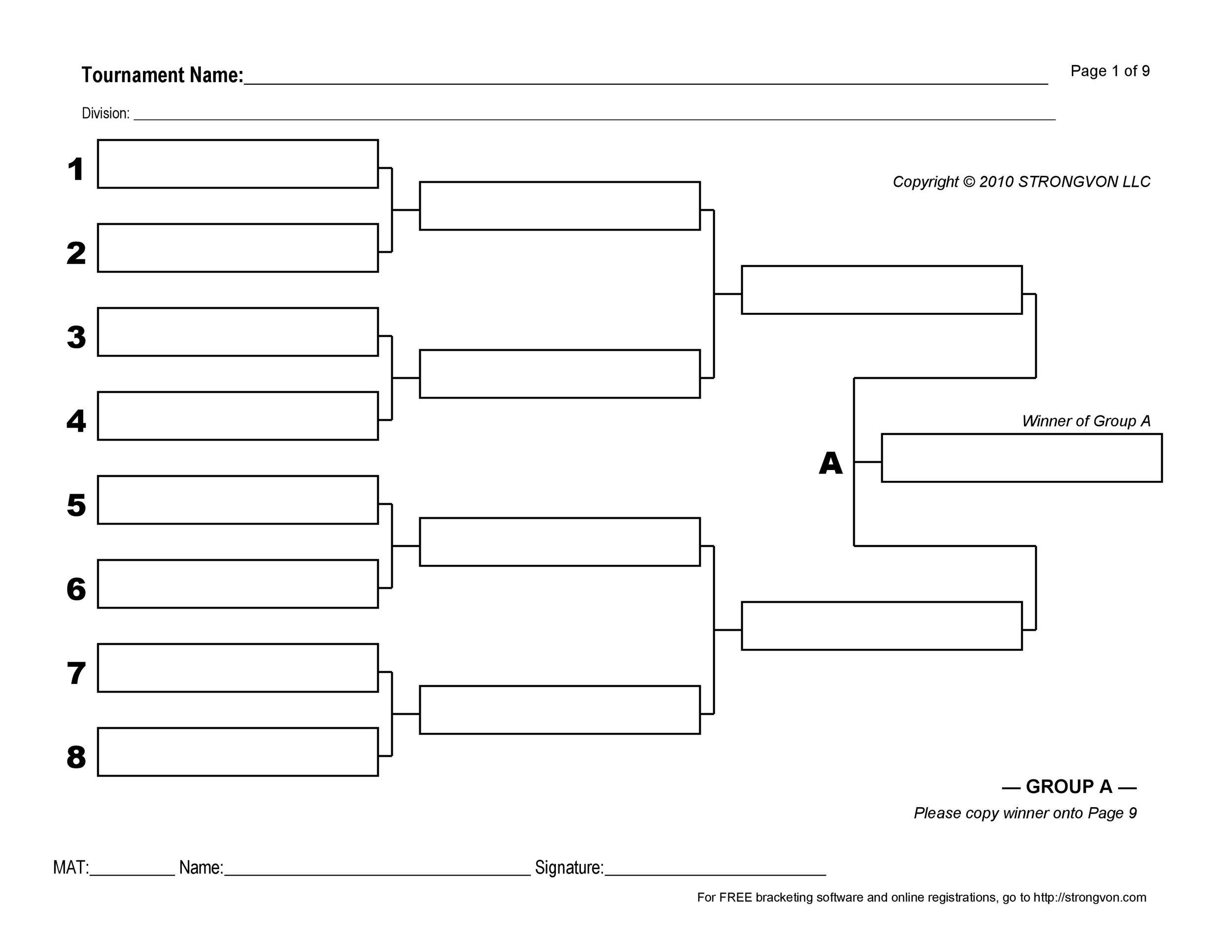 34 Blank Tournament Bracket Templates amp 100 FREE TemplateLab