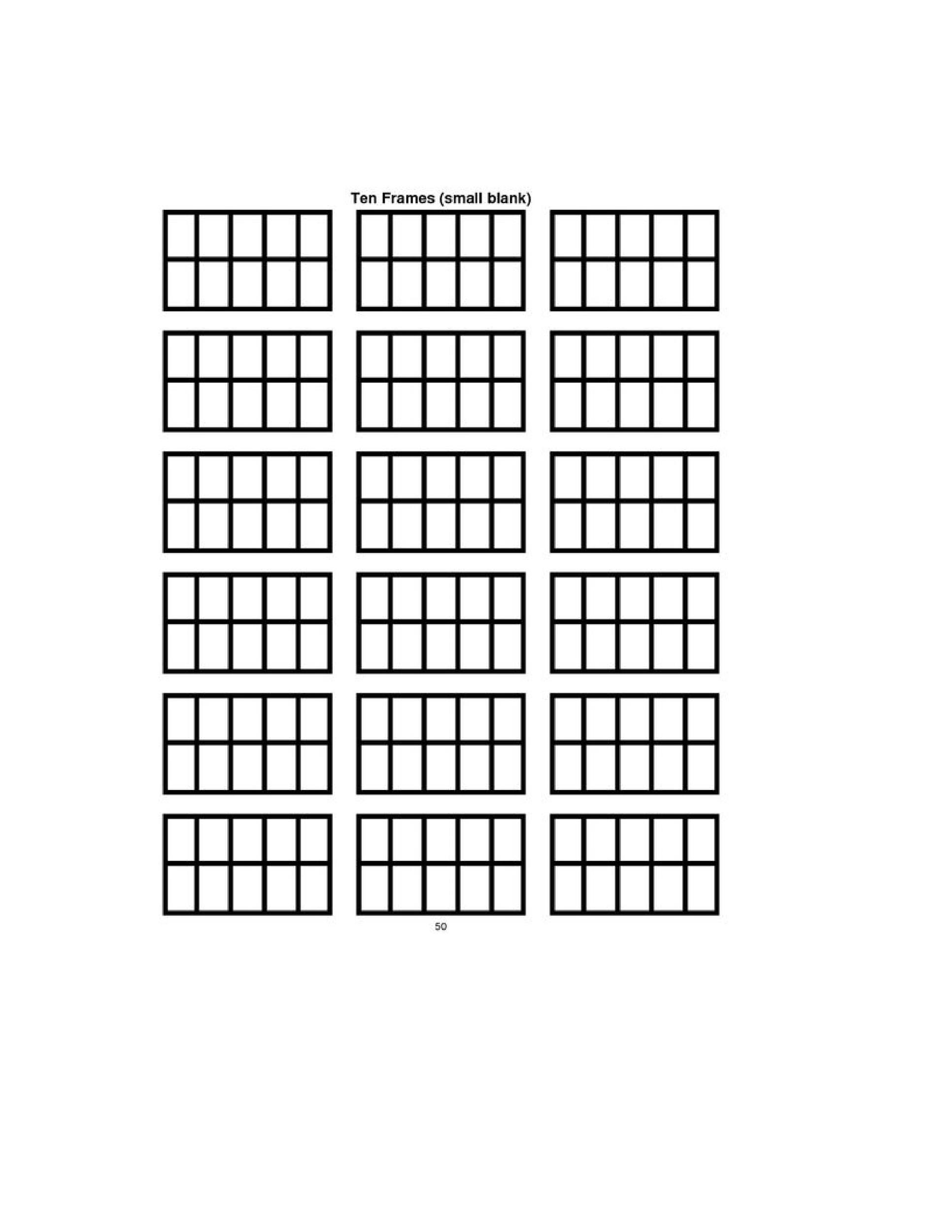 36 Printable Ten Frame Templates Free TemplateLab
