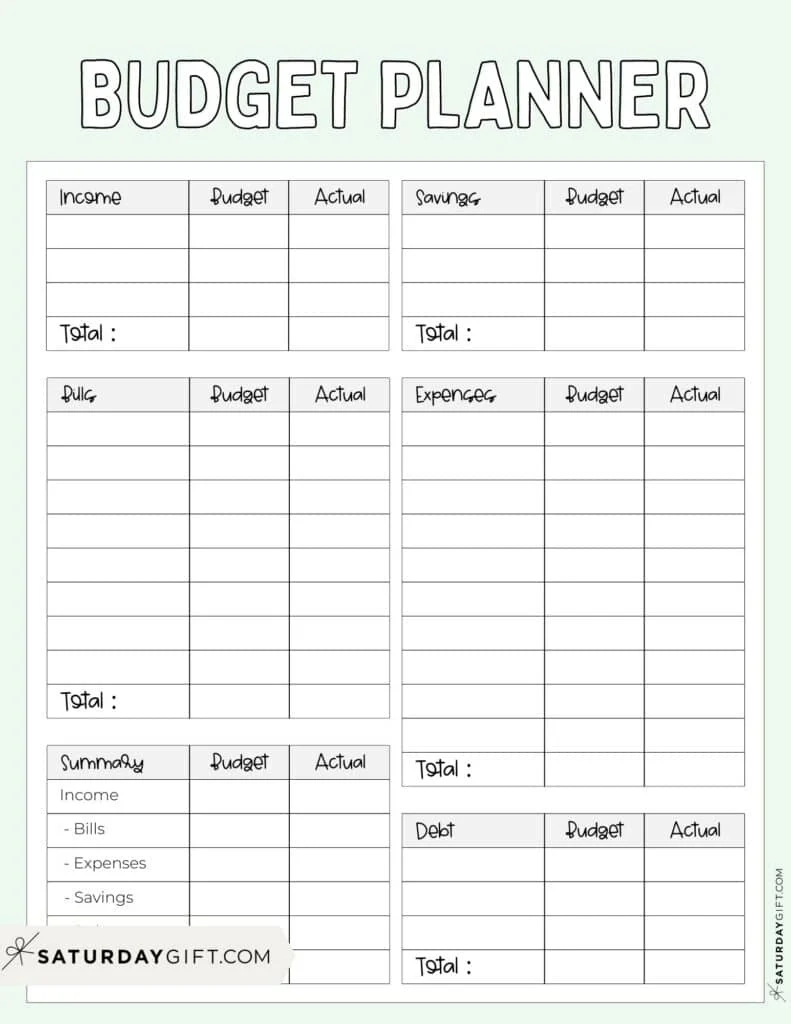 37 Budget Planners amp Trackers Cute amp Free Printables