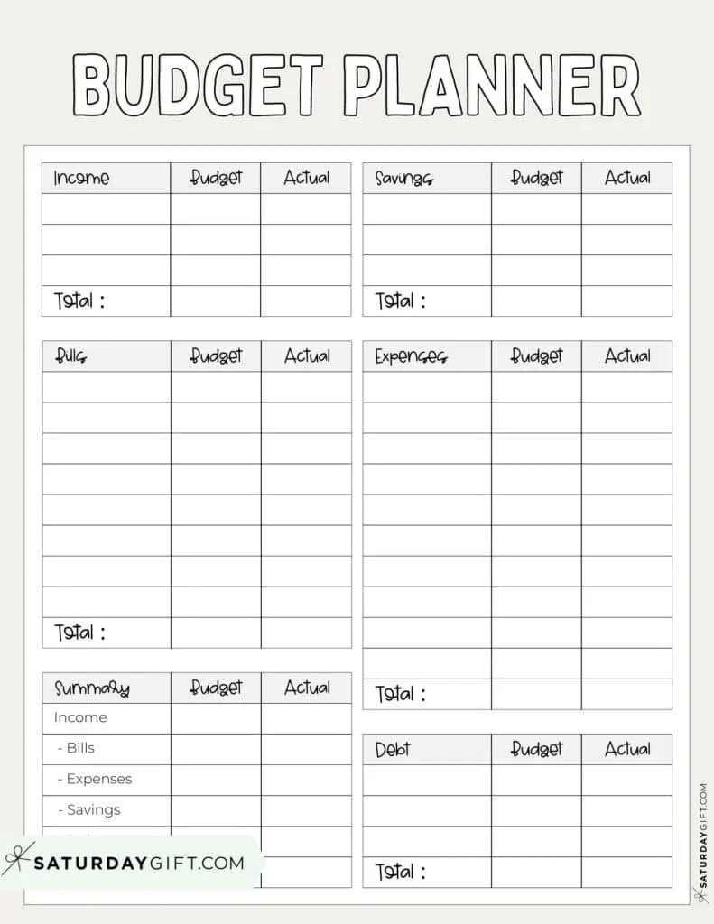 37 Budget Planners amp Trackers Cute amp Free Printables