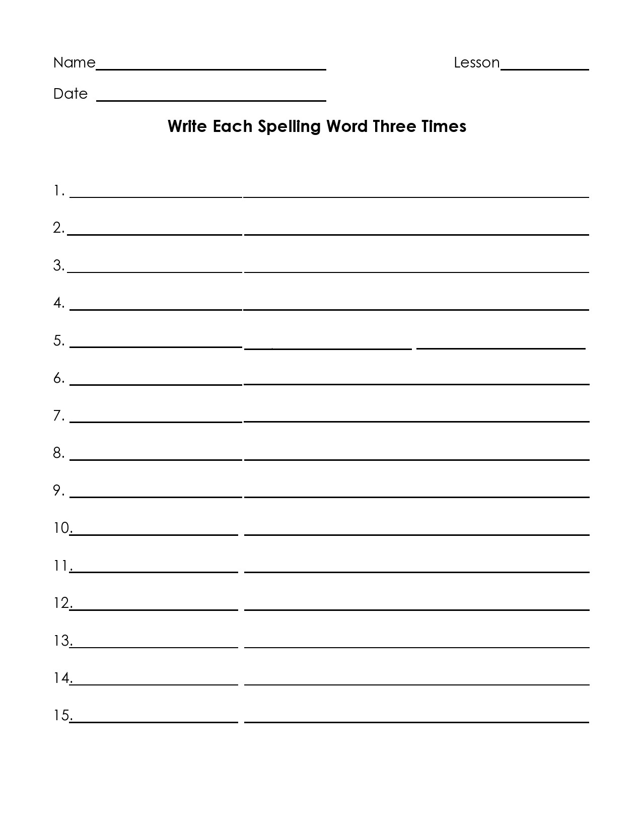 38 Printable Spelling Test Templates Word amp PDF TemplateLab