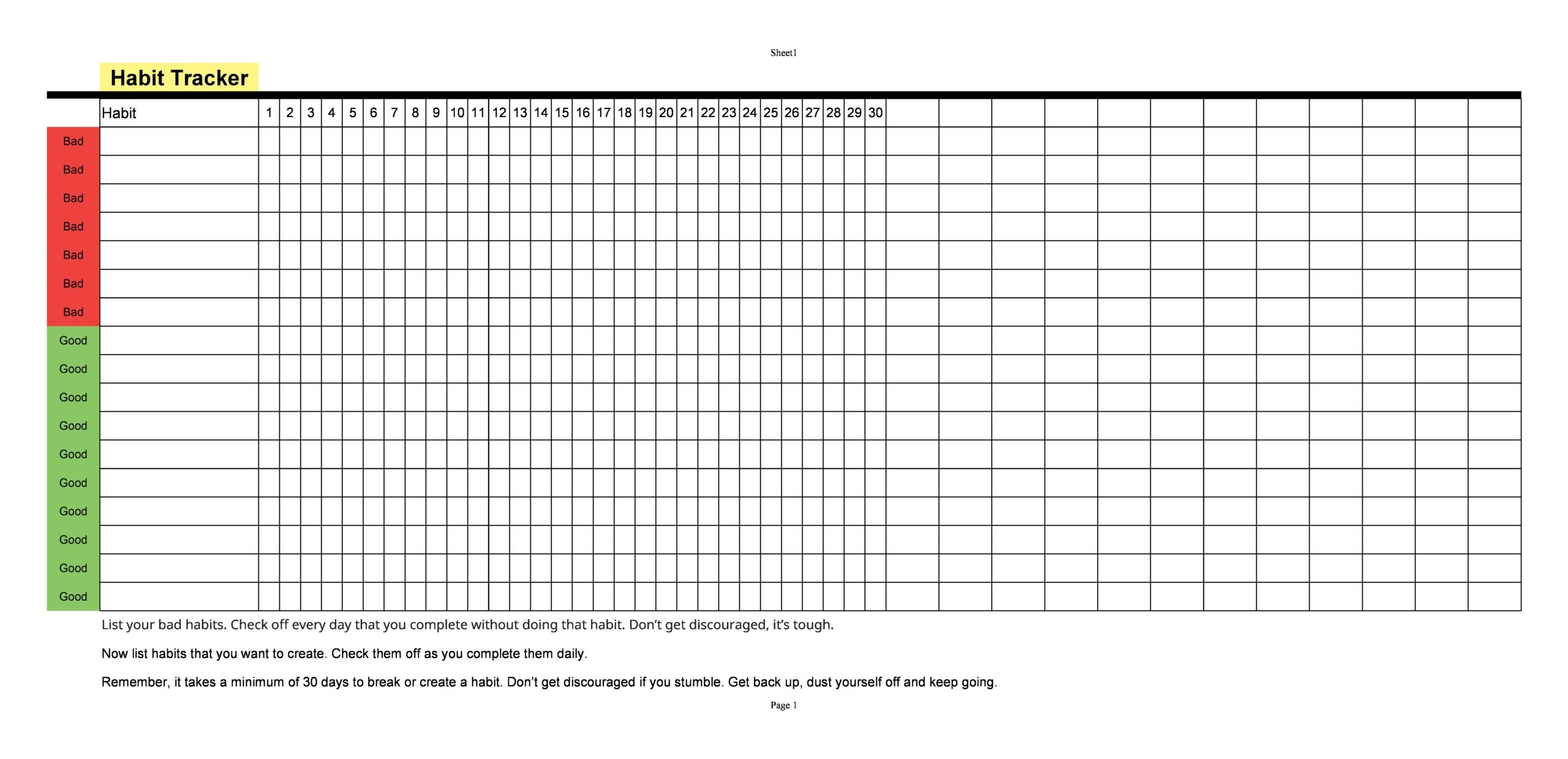 39 Free Habit Tracker Templates Daily Weekly Monthly 