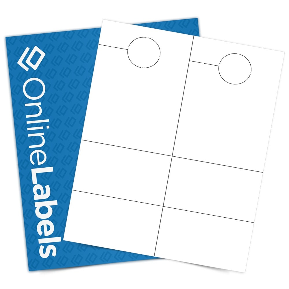 4 25 X 11 Door Hangers W Tear Away Cards White Cardstock 