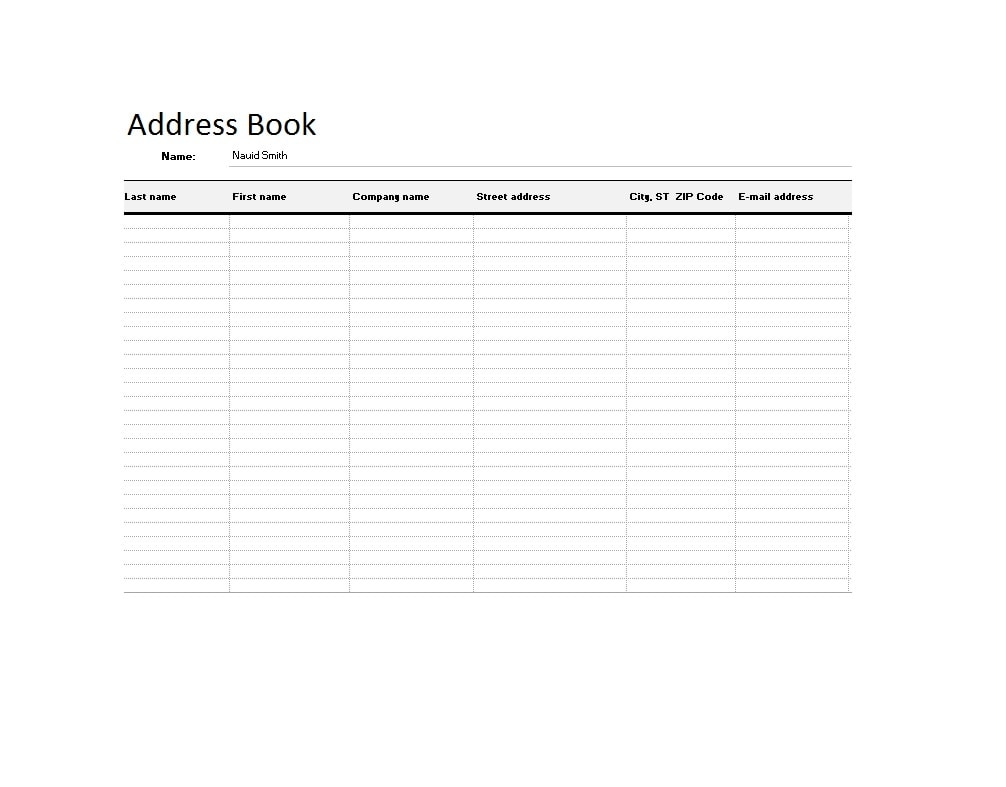 40 Printable amp Editable Address Book Templates 101 FREE 
