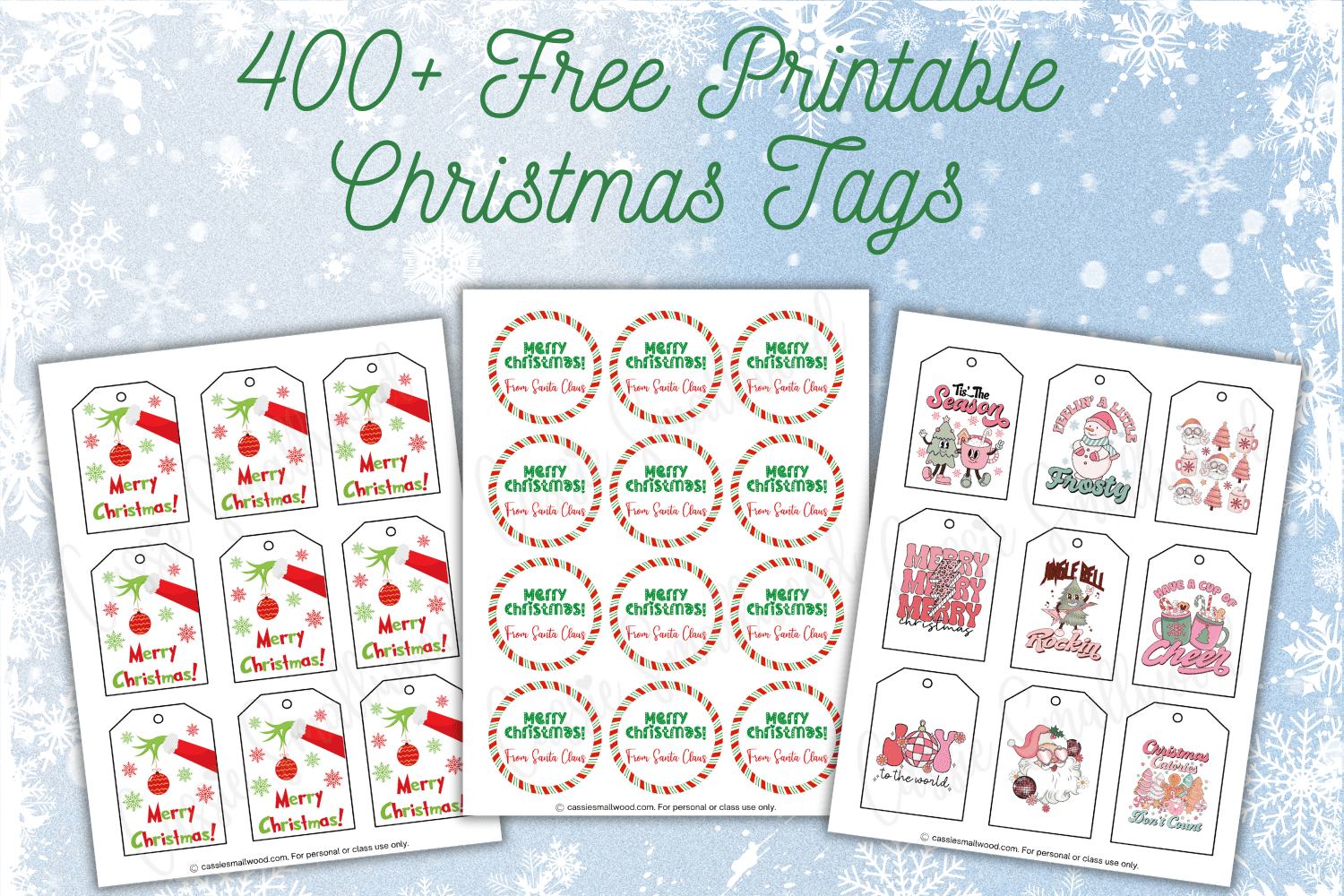 Printable Blank Holiday Gift Tags