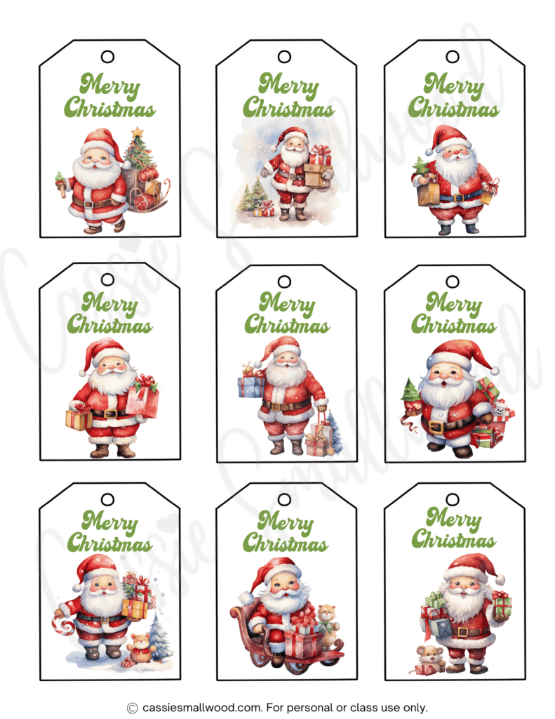 Kids Blank Christmas Printable Tag